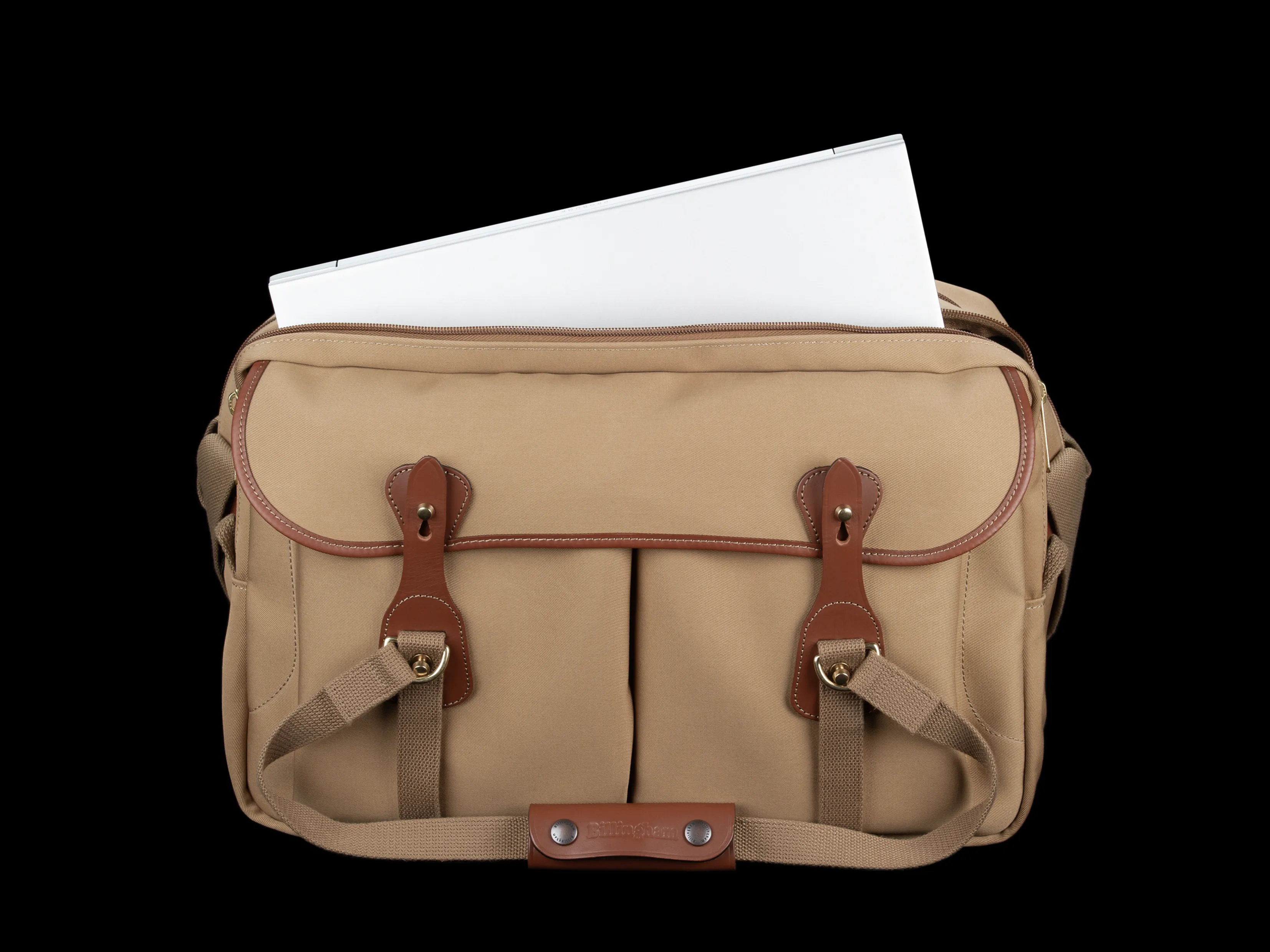 555 MKII Camera/Laptop Bag - Sage FibreNyte / Chocolate Leather