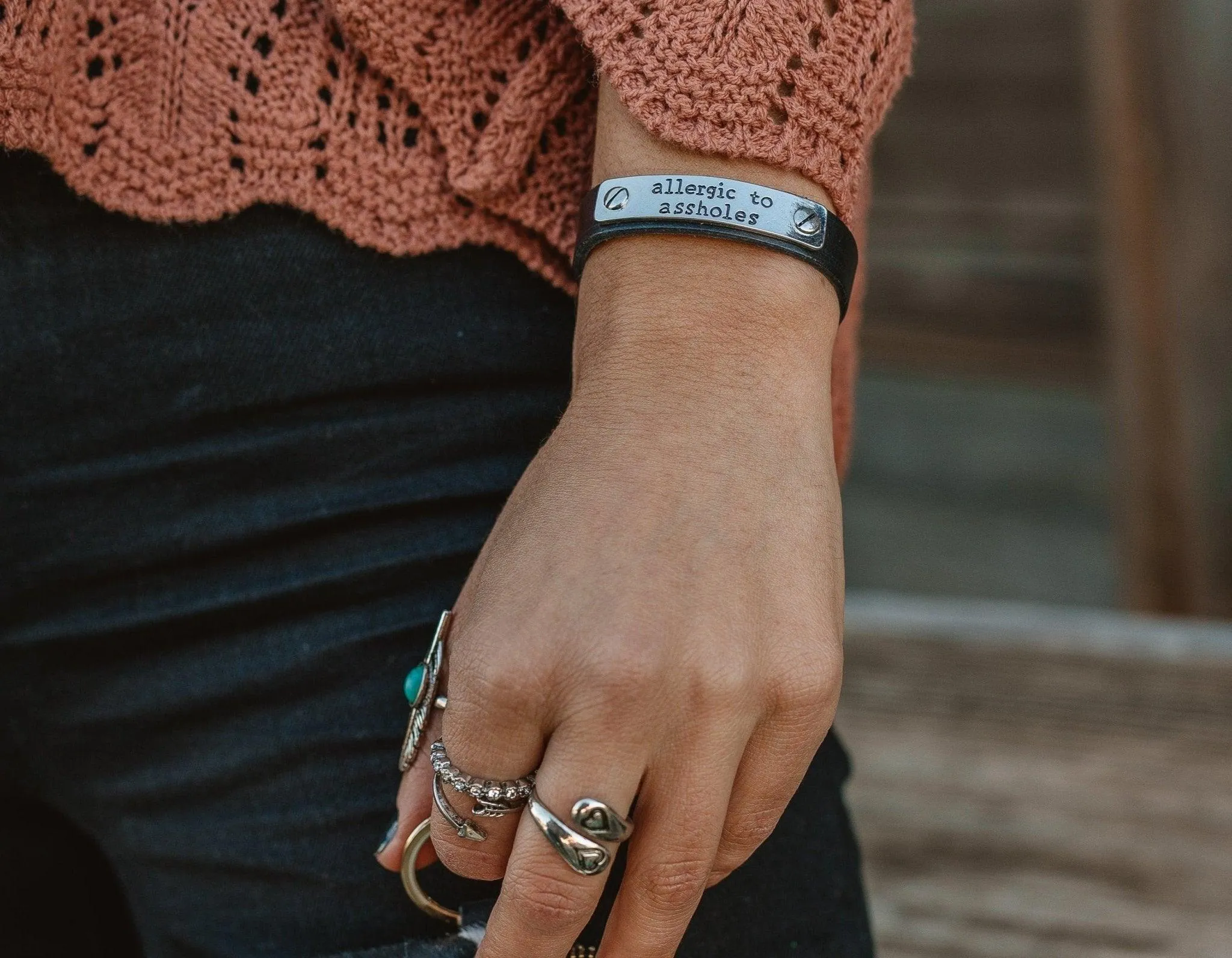 Allergic to Assholes Bracelet