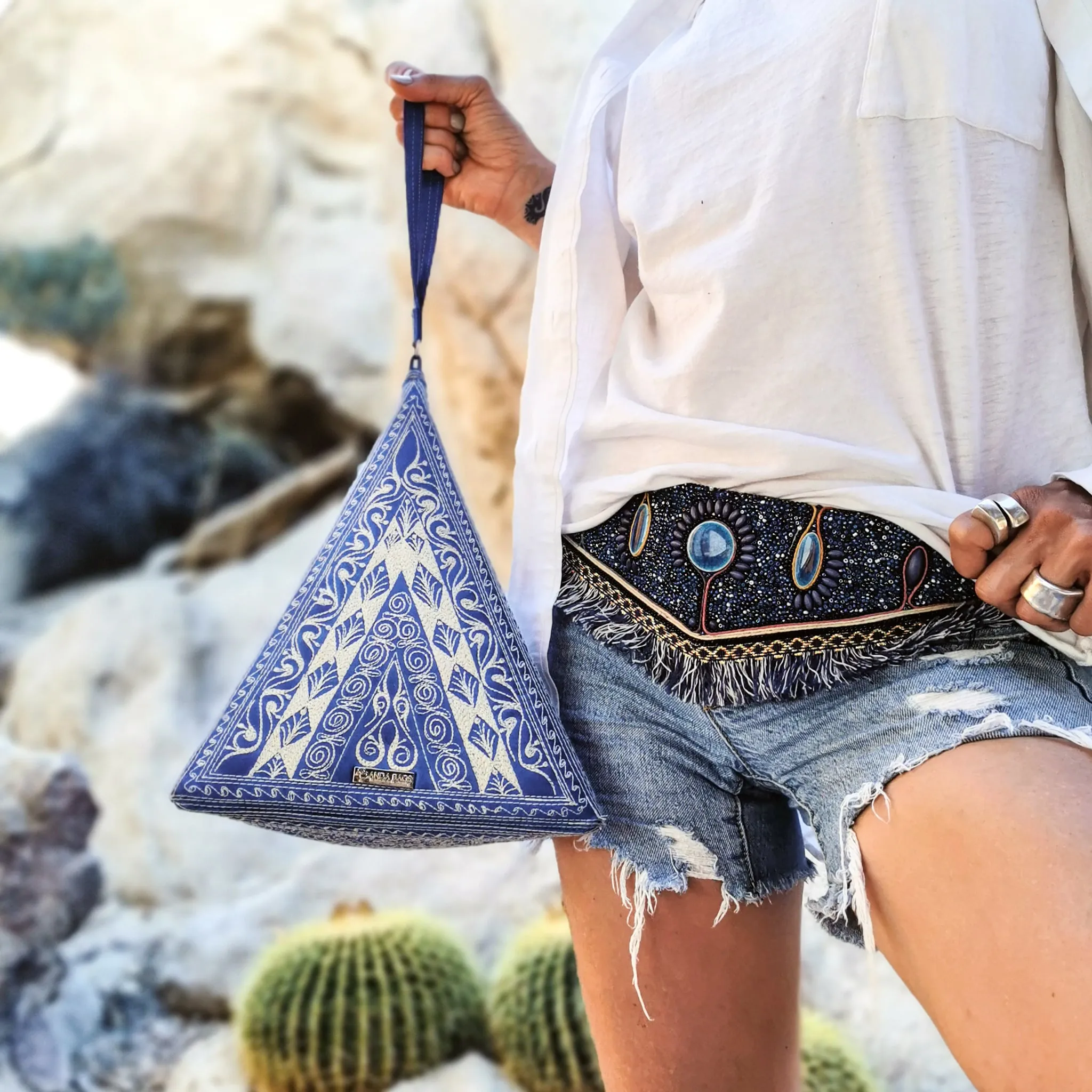 Aman Pyramid Clutch