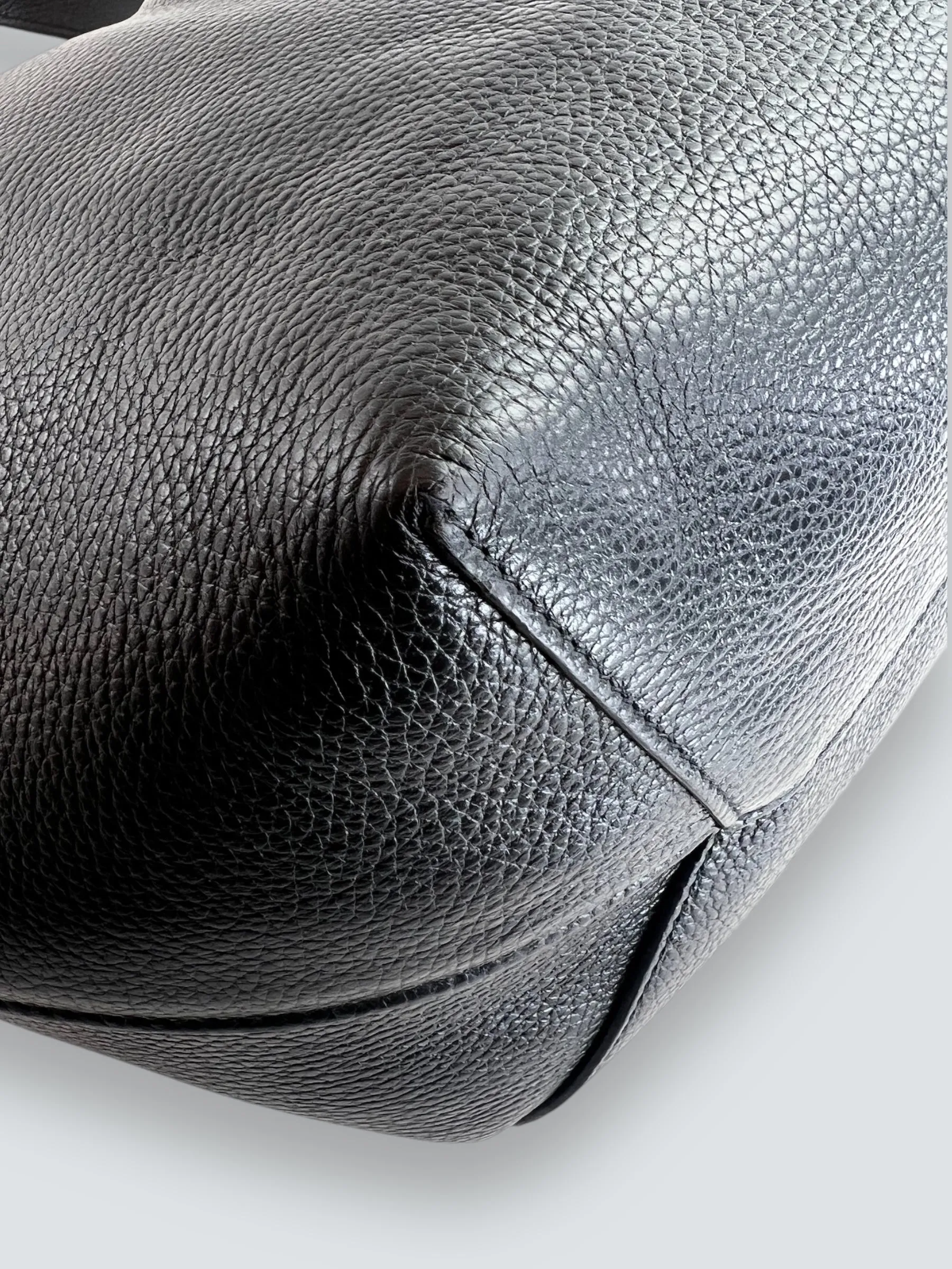 Anine Bing Black Leather Lili Medium Tote