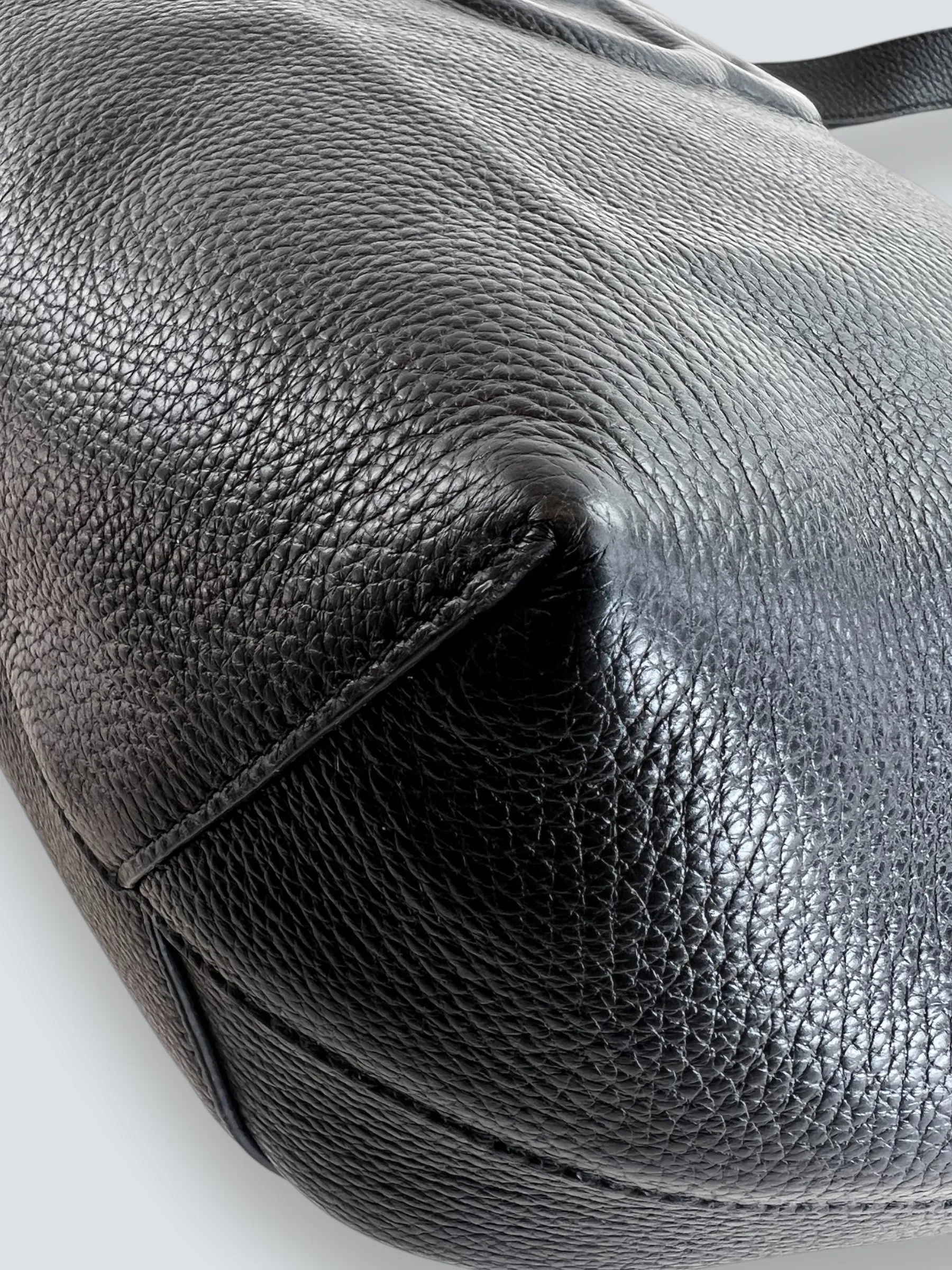 Anine Bing Black Leather Lili Medium Tote