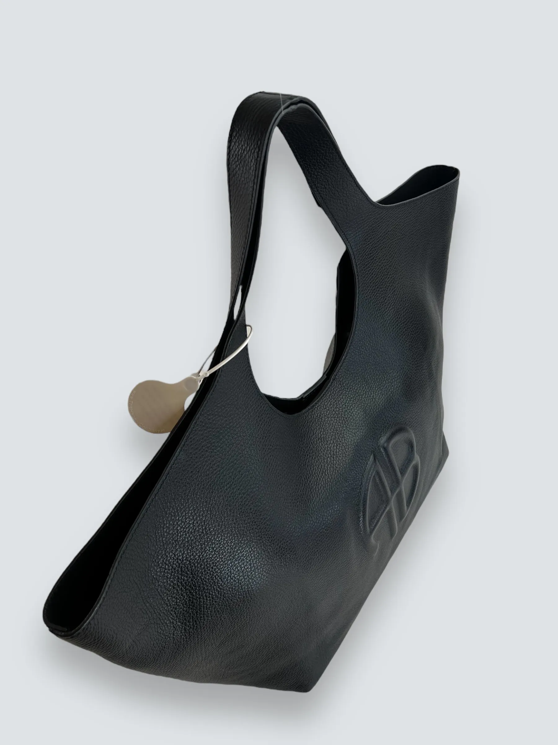 Anine Bing Black Leather Lili Medium Tote