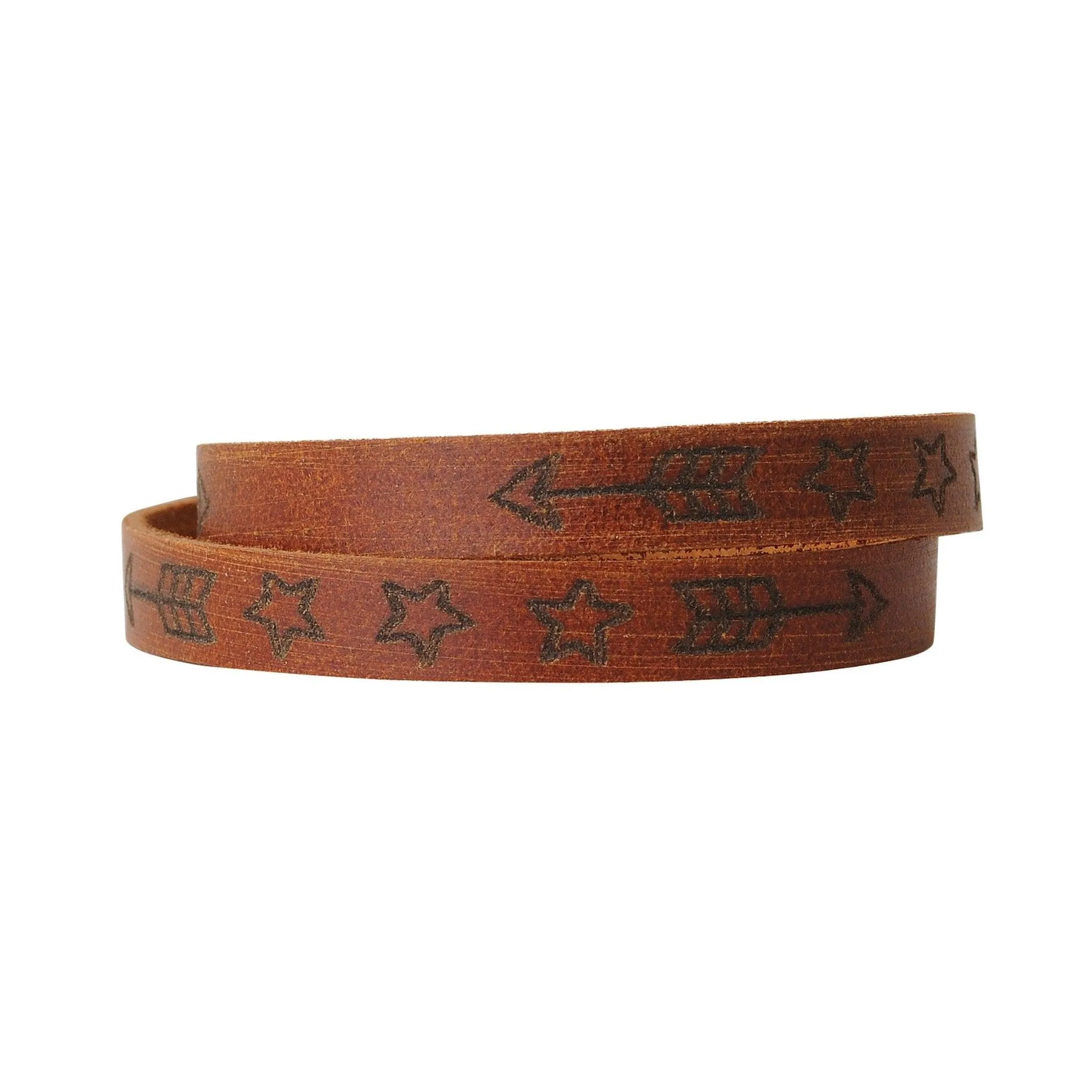 Arrow and Star tooled bracelet