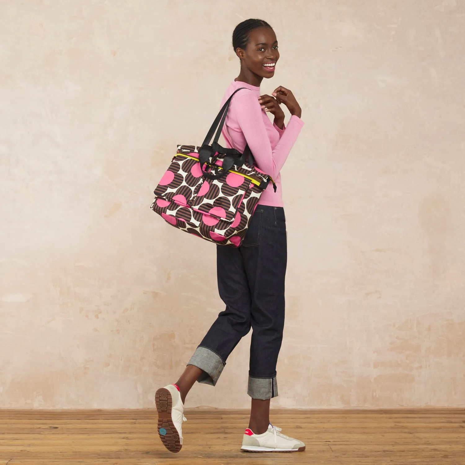 Axis Tote - Striped Flower Azalea