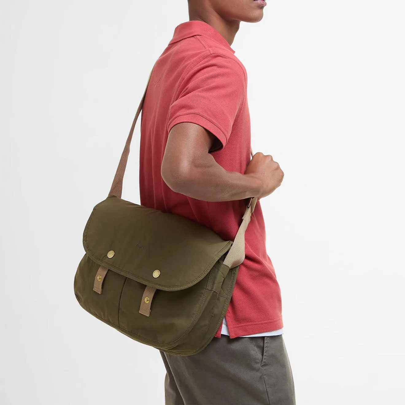 Barbour Transport Transport Riever Crossbody Bag Dusky Green