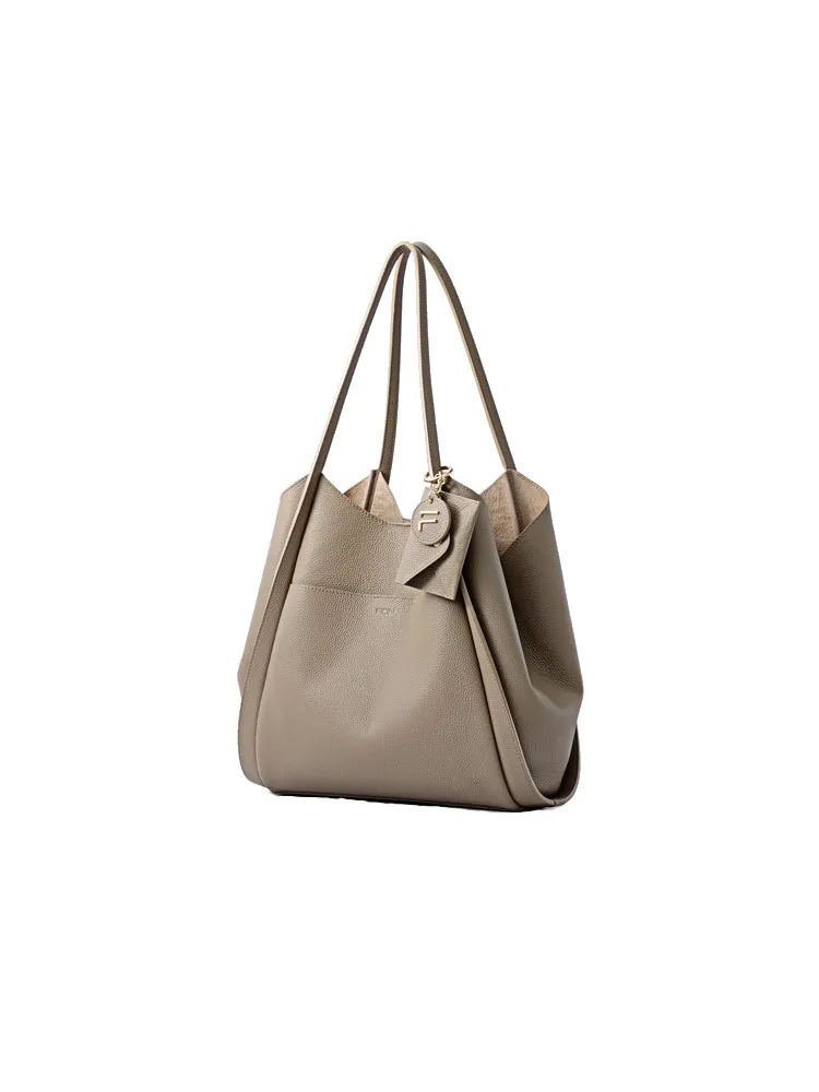 Basket Jacquard with Leather Tote Bag