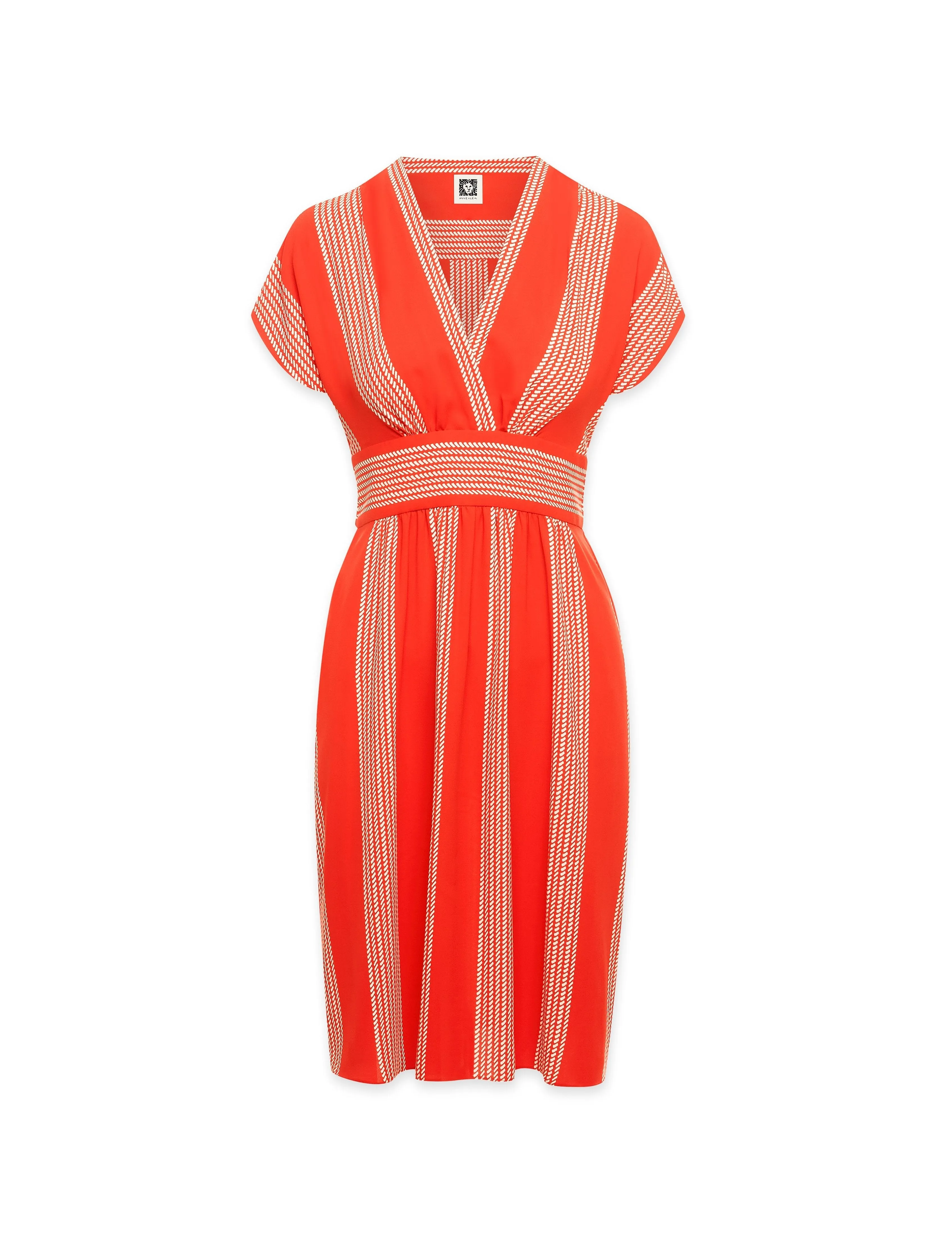 Bilbao Stripe V-Neck Short Sleeve Dress- Sale