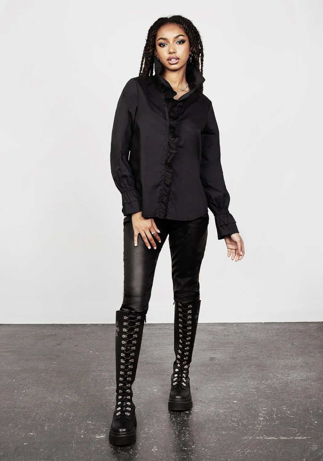 BITEFEST COATED SKINNY TROUSER