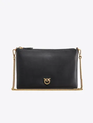 Black Flat Crossbody Bag