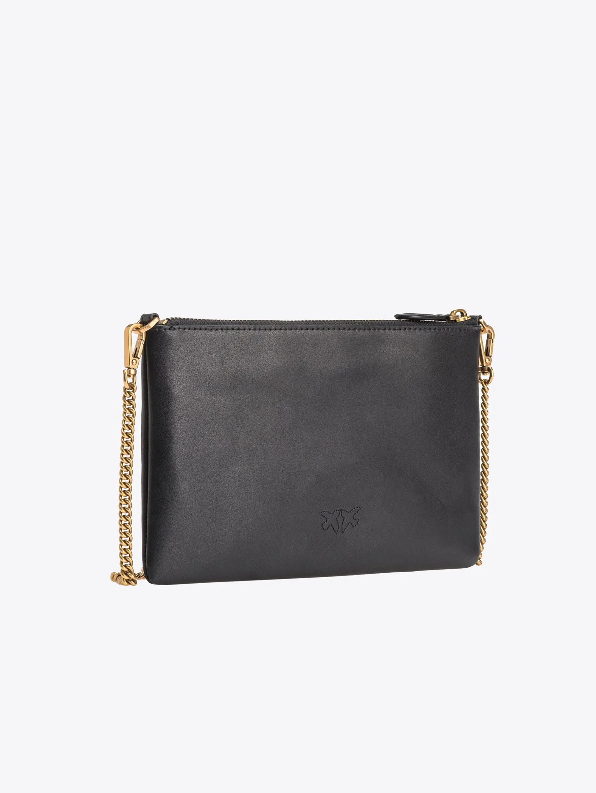 Black Flat Crossbody Bag
