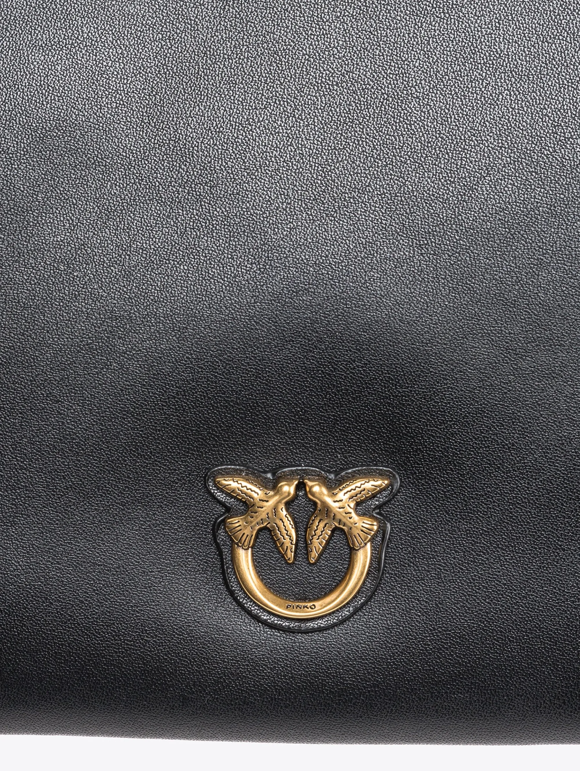 Black Flat Crossbody Bag