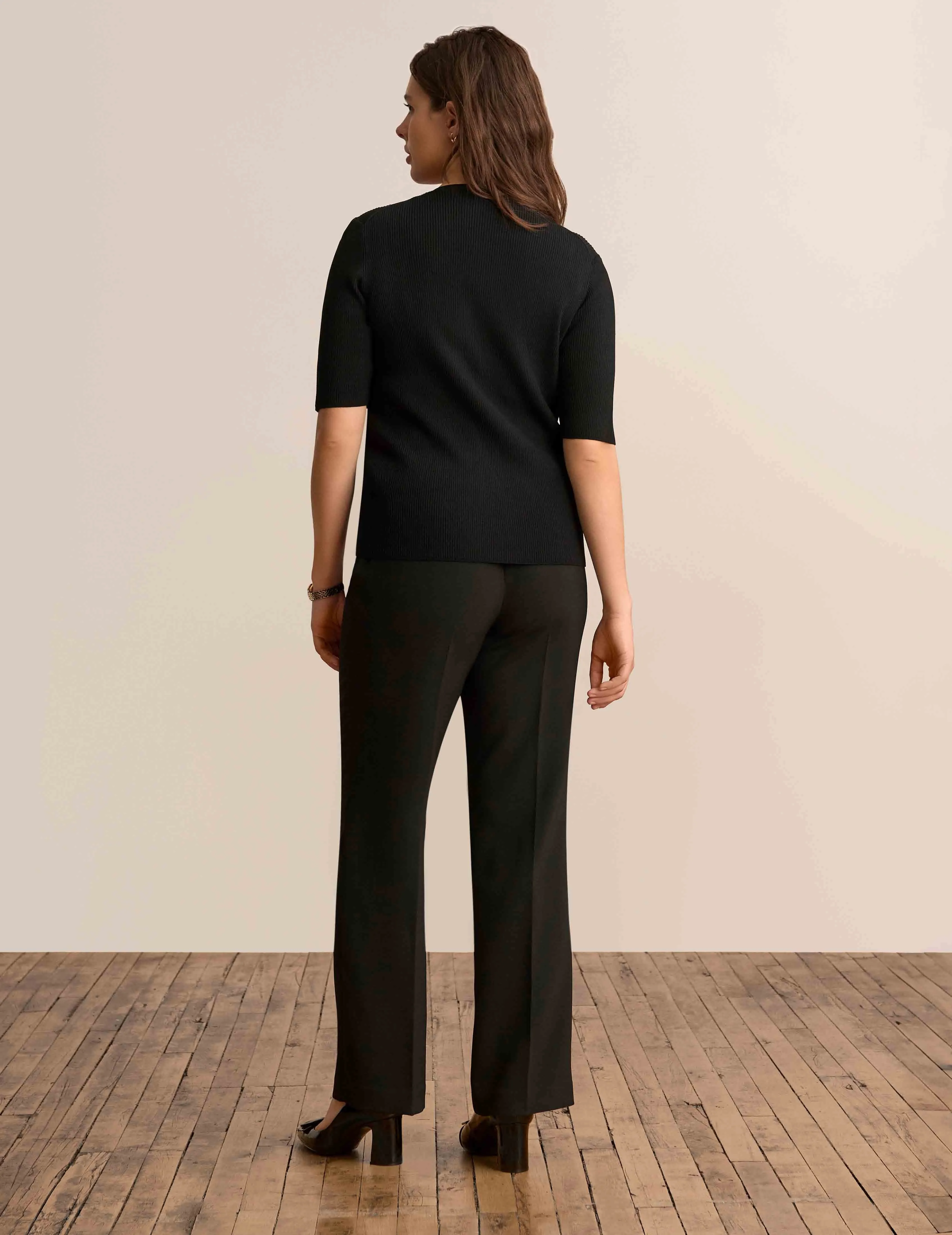 Button Sleeve Crew Neck - Sale