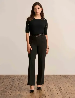 Button Sleeve Crew Neck - Sale