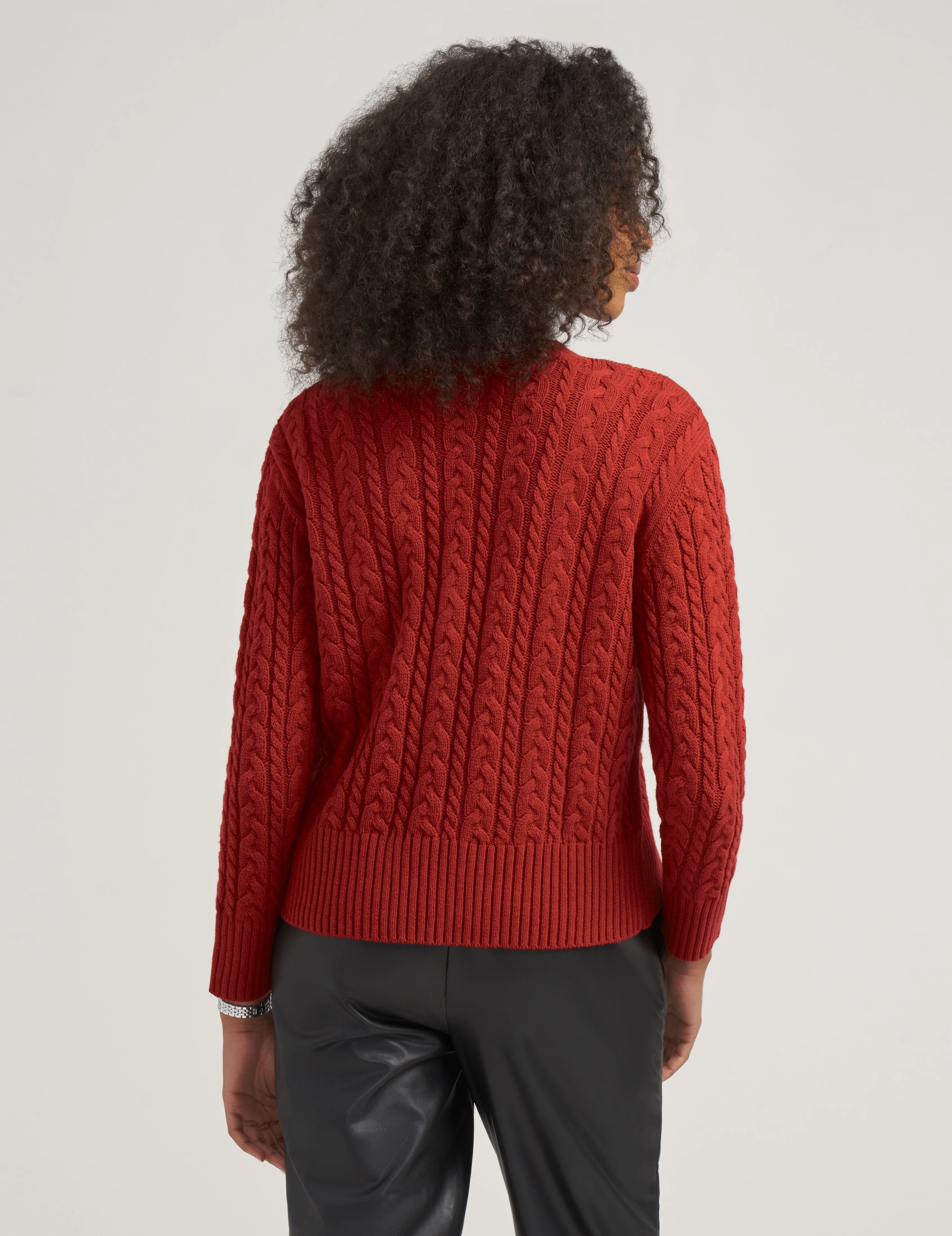 Cable Cardigan With Jewel Buttons- Sale