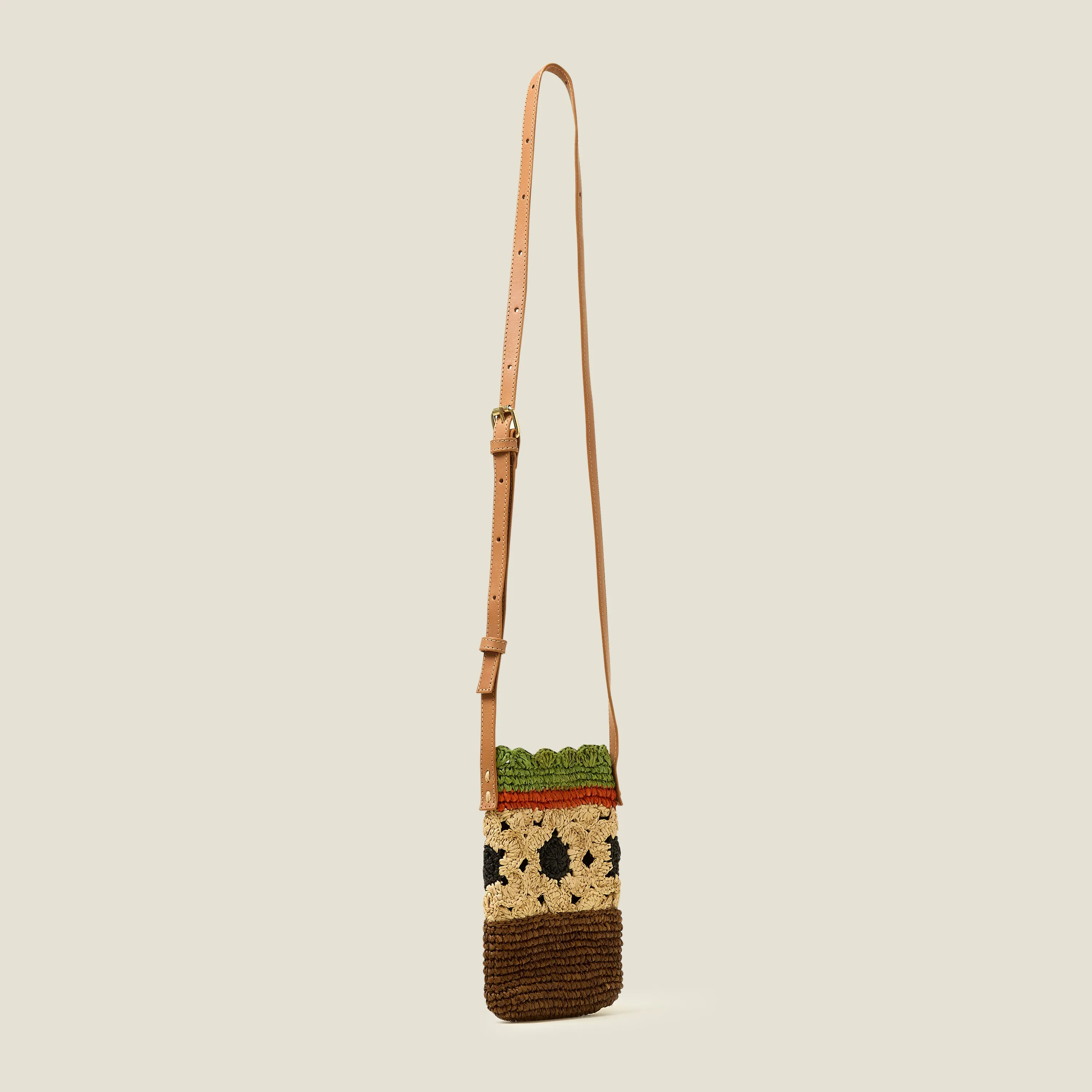 Camino Phone Pouch - Block Flower Almond