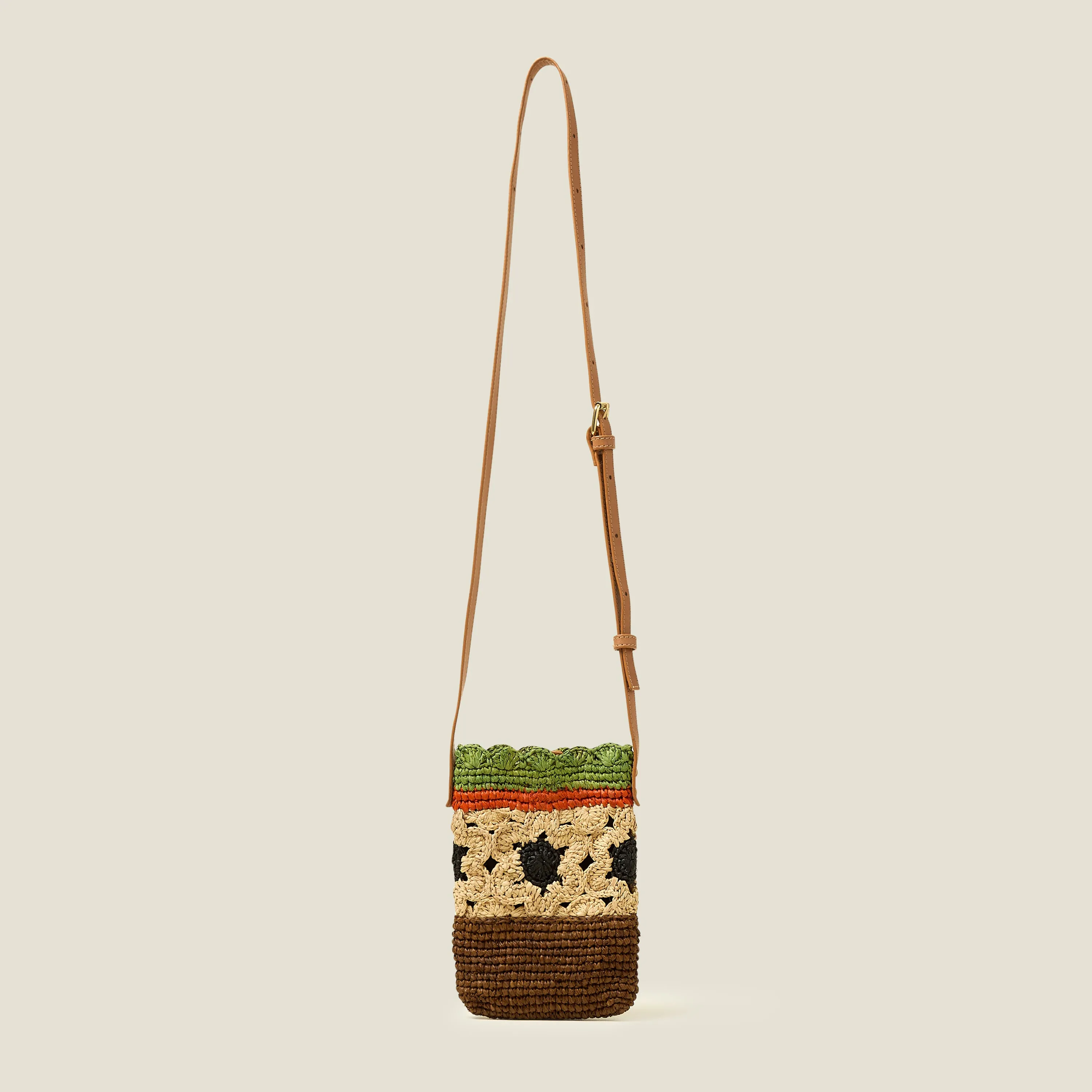 Camino Phone Pouch - Block Flower Almond
