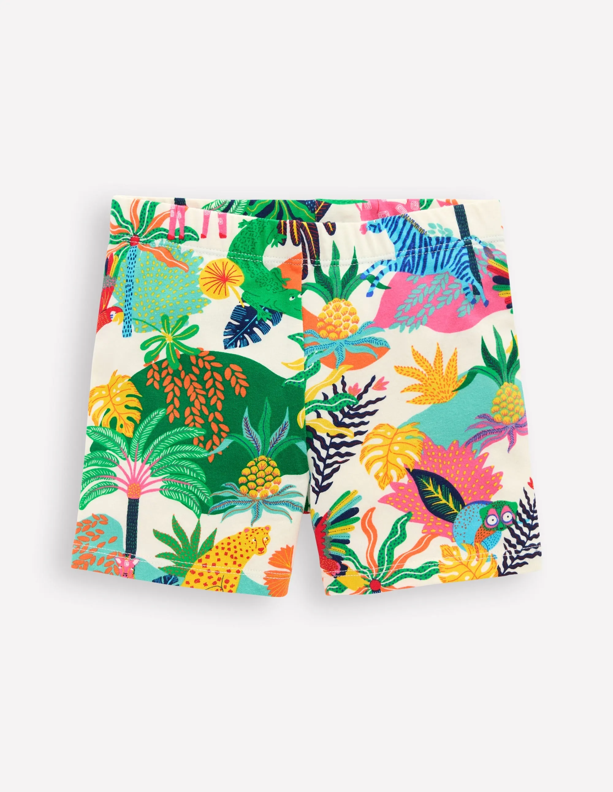 Cartwheel Shorts-Soft Ivory Multi Jungle