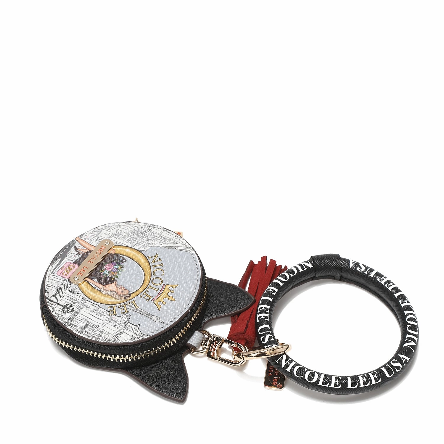 CAT COIN PURSE WRISTLET KEYCHAIN