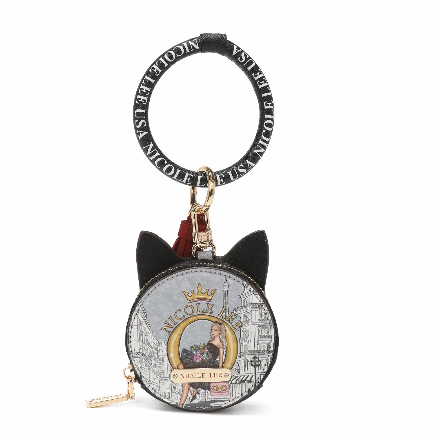 CAT COIN PURSE WRISTLET KEYCHAIN