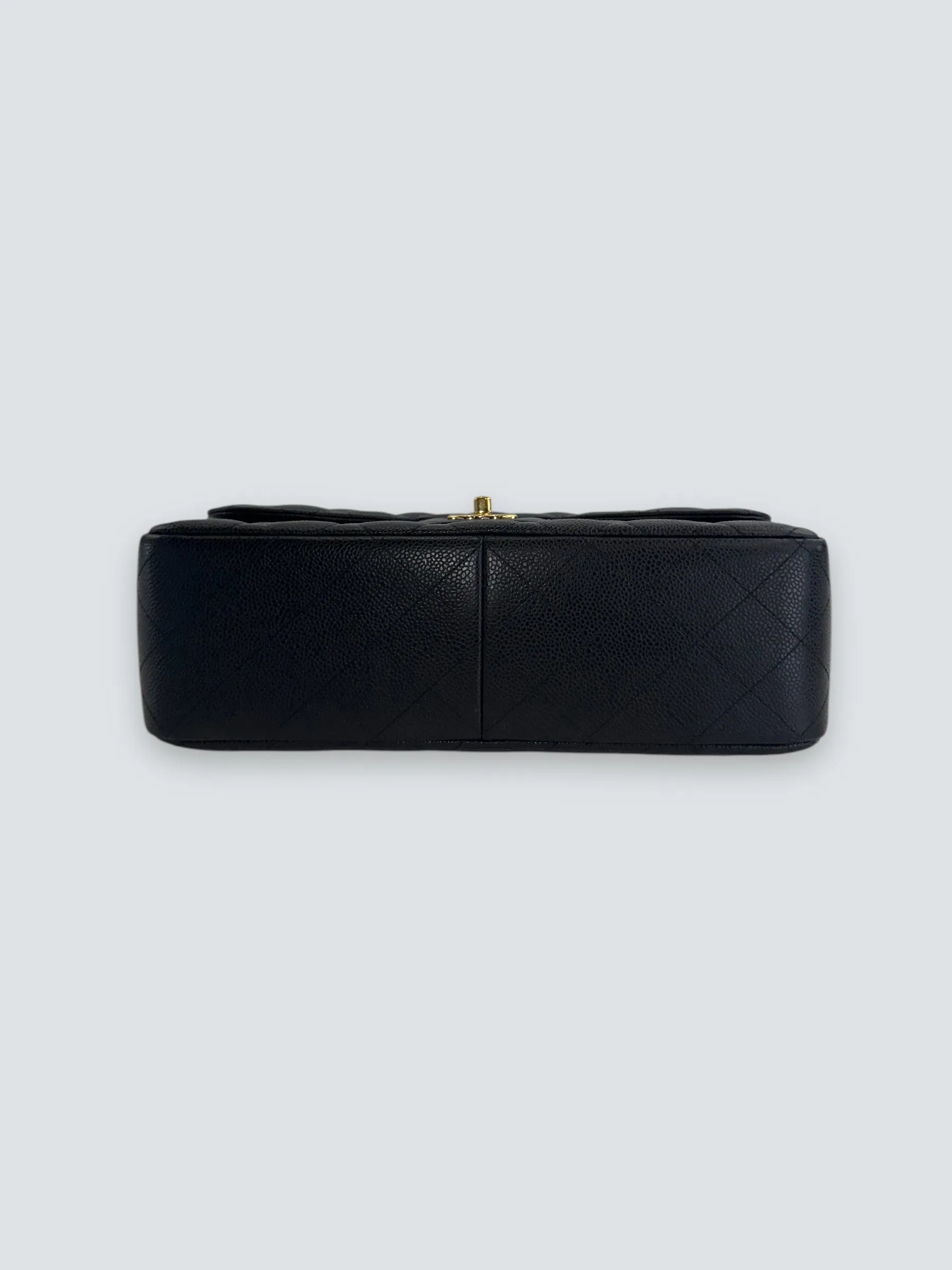 Chanel Black Caviar Leather Jumbo Double Flap