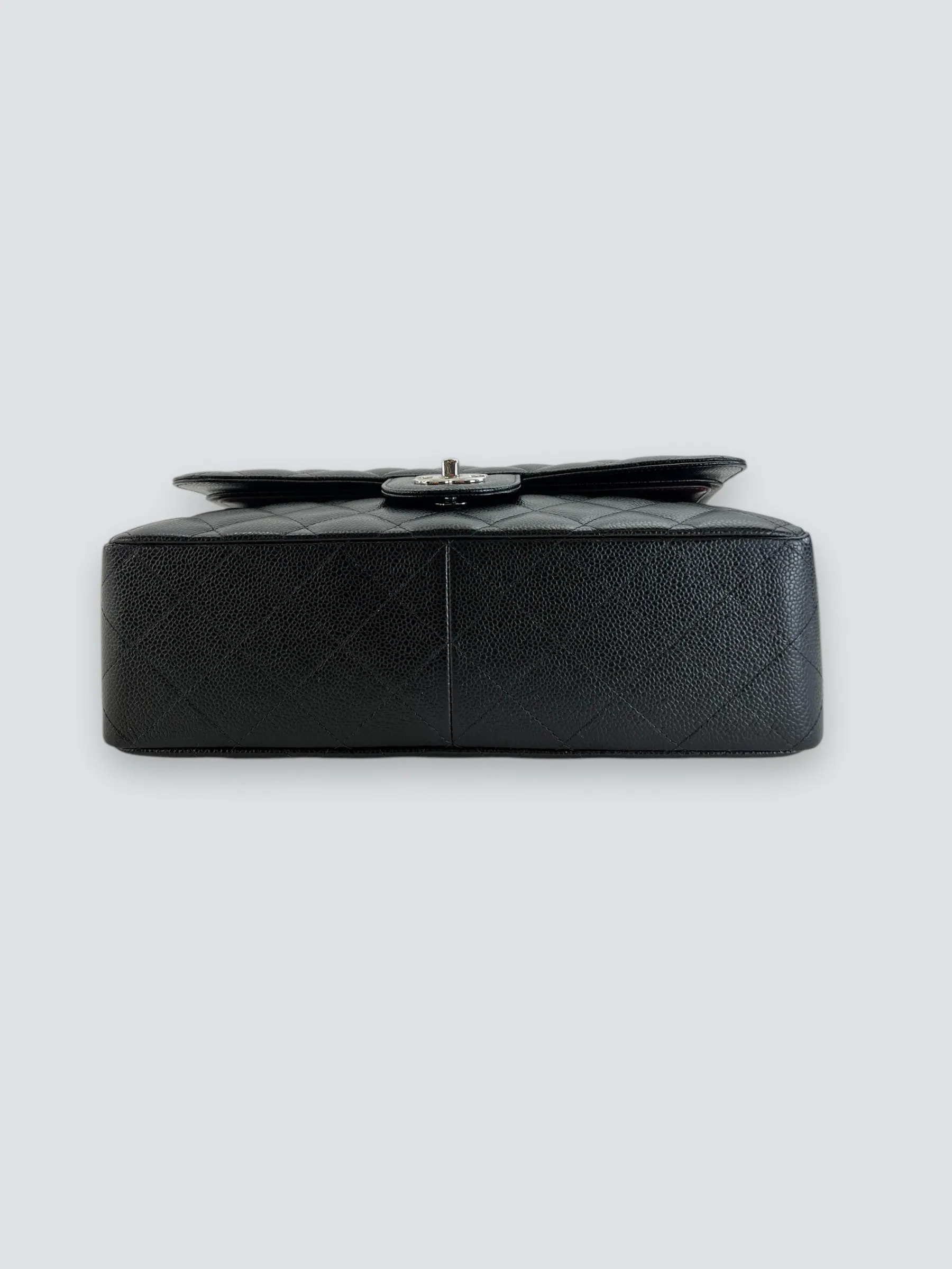 Chanel Black Caviar Leather Jumbo Double Flap