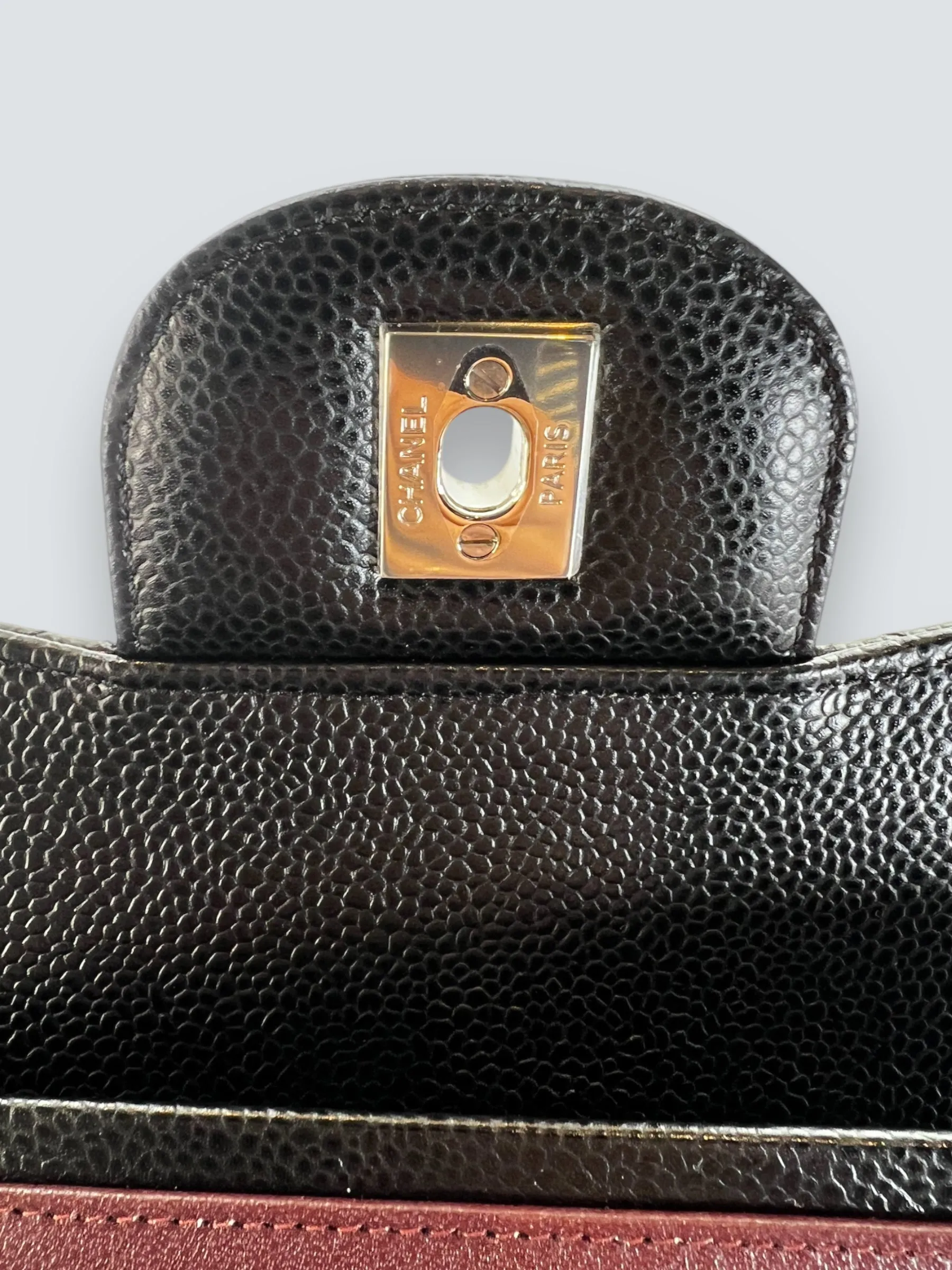 Chanel Black Caviar Leather Jumbo Double Flap