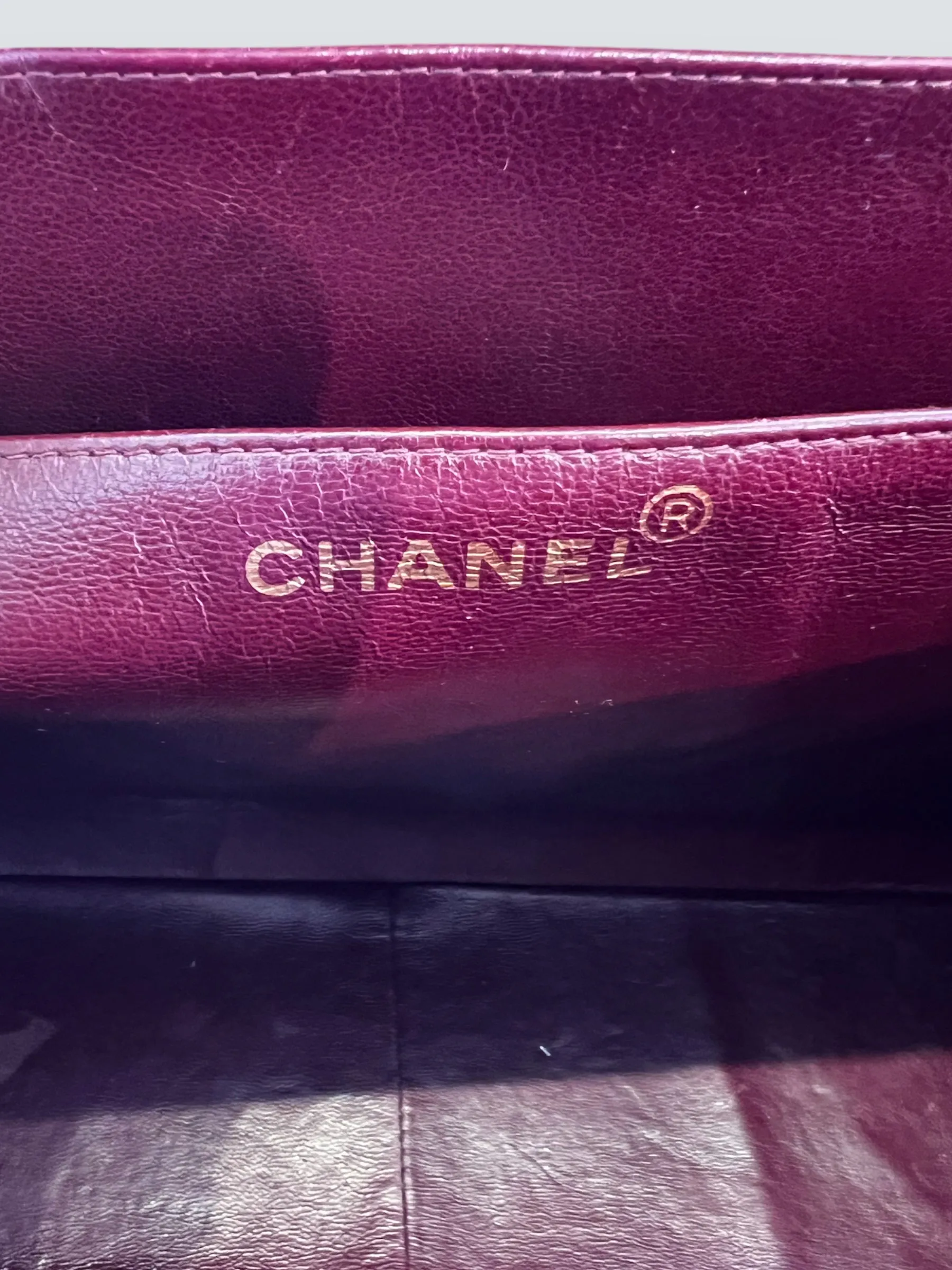 Chanel Black Lambskin Leather Maxi Shoulder Bag