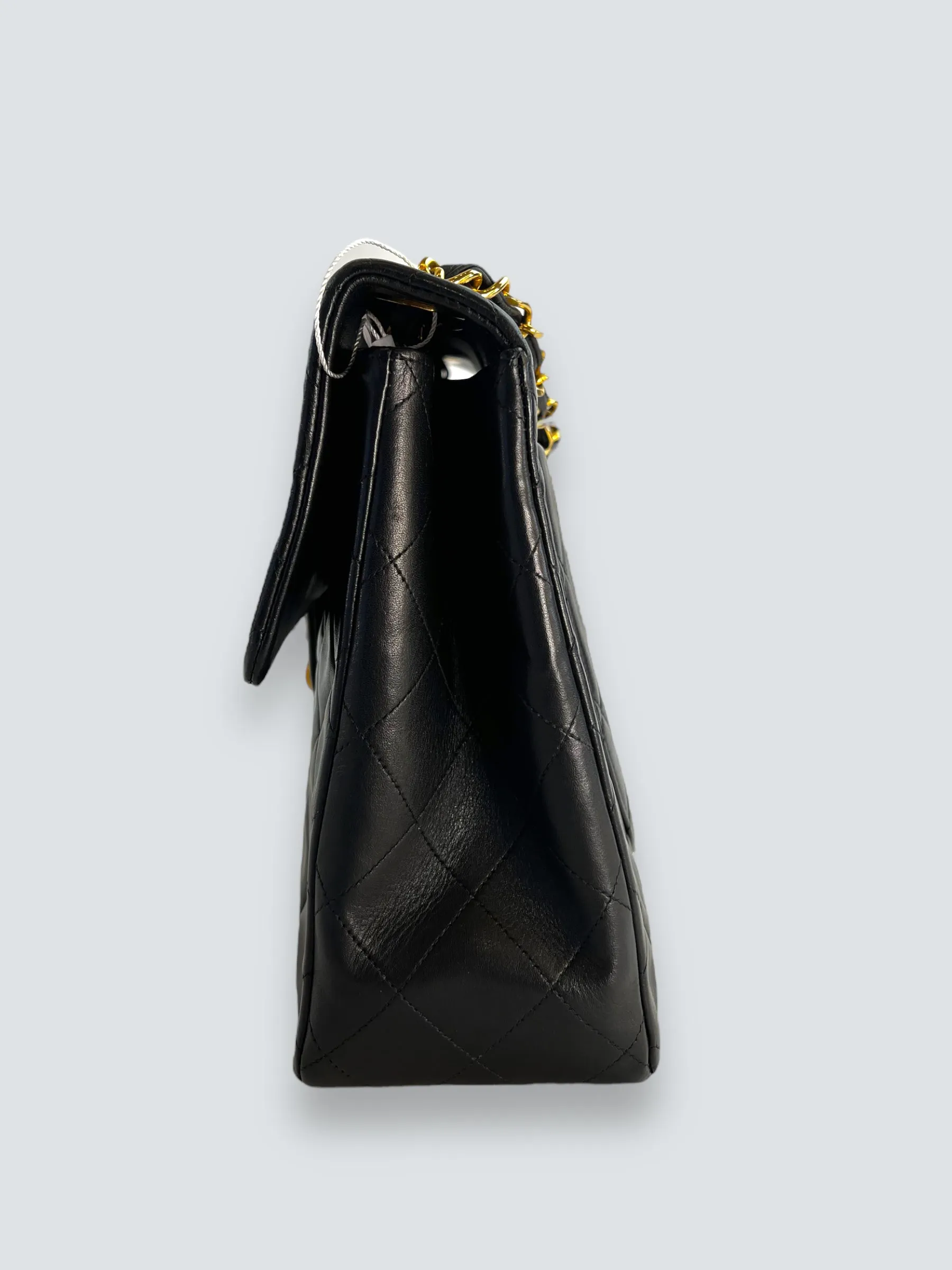 Chanel Black Lambskin Leather Maxi Shoulder Bag