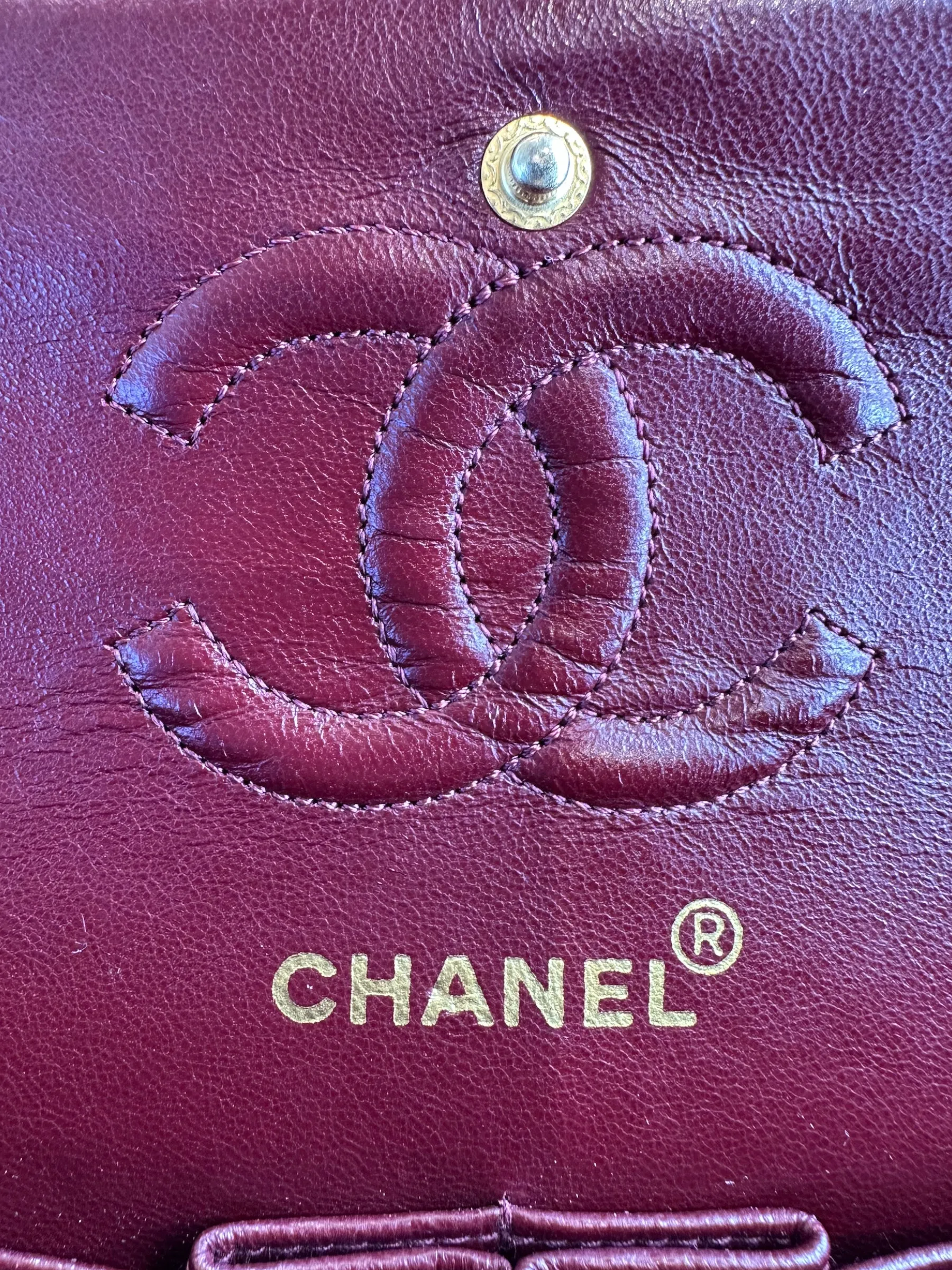 Chanel Black Lambskin Leather Medium Double Flap