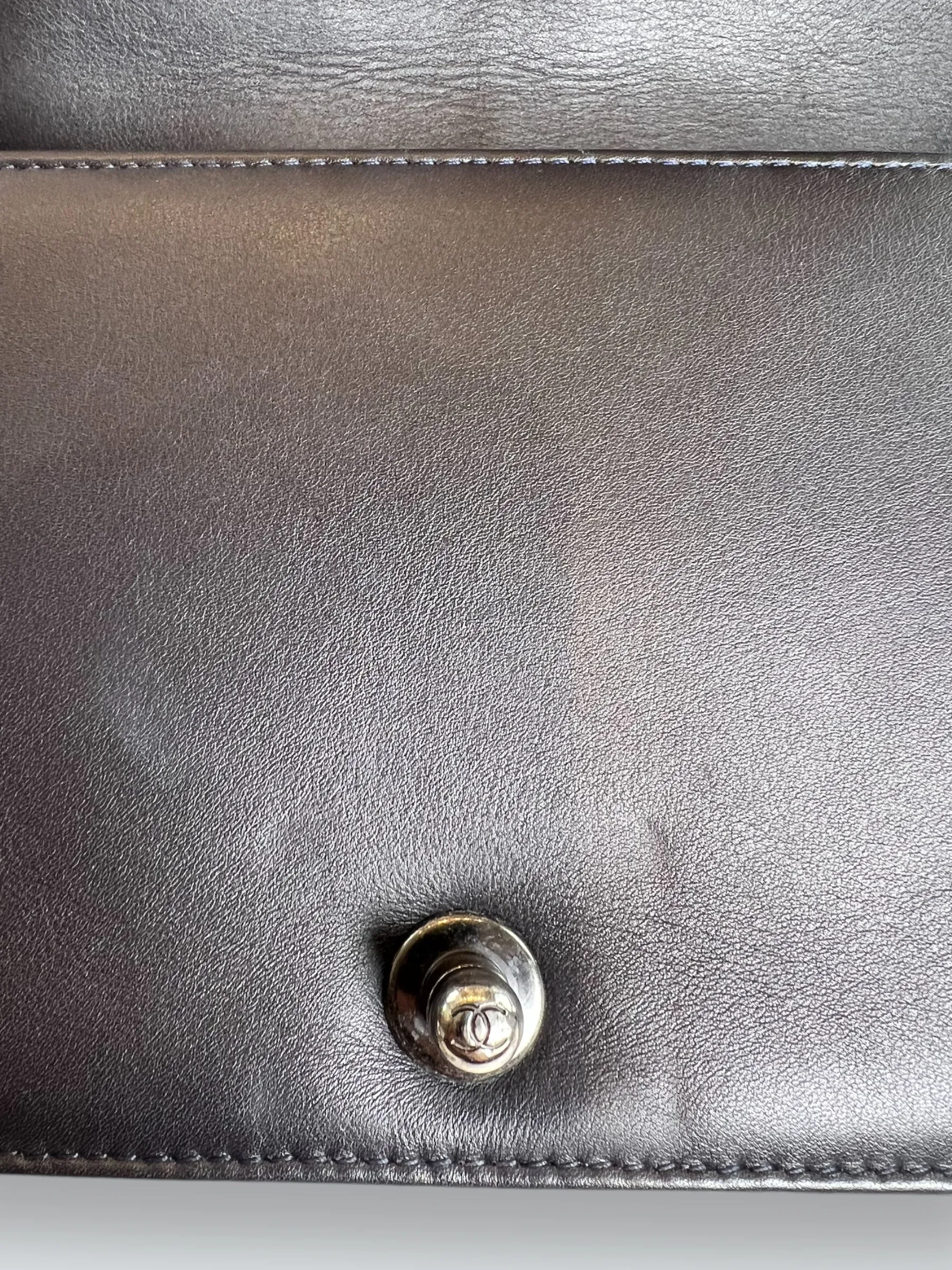 Chanel Black Python and Calfskin Leather Medium Boy Bag