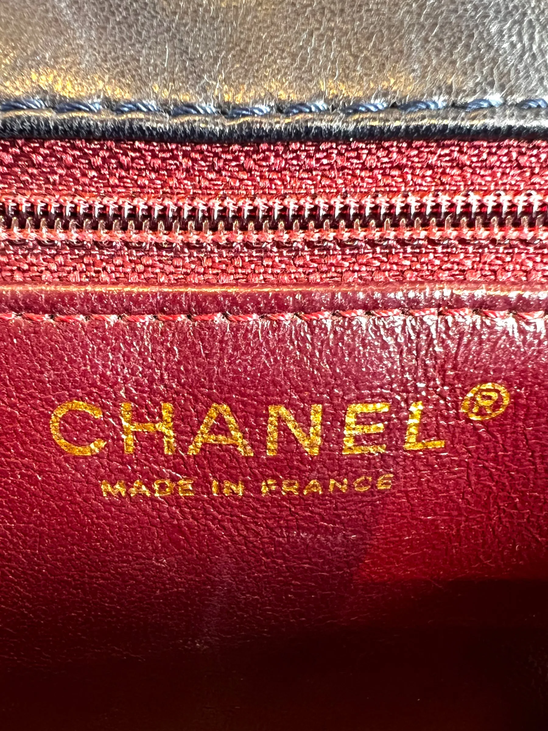 Chanel Navy Patent Leather Double Compartment Reissue 2.55