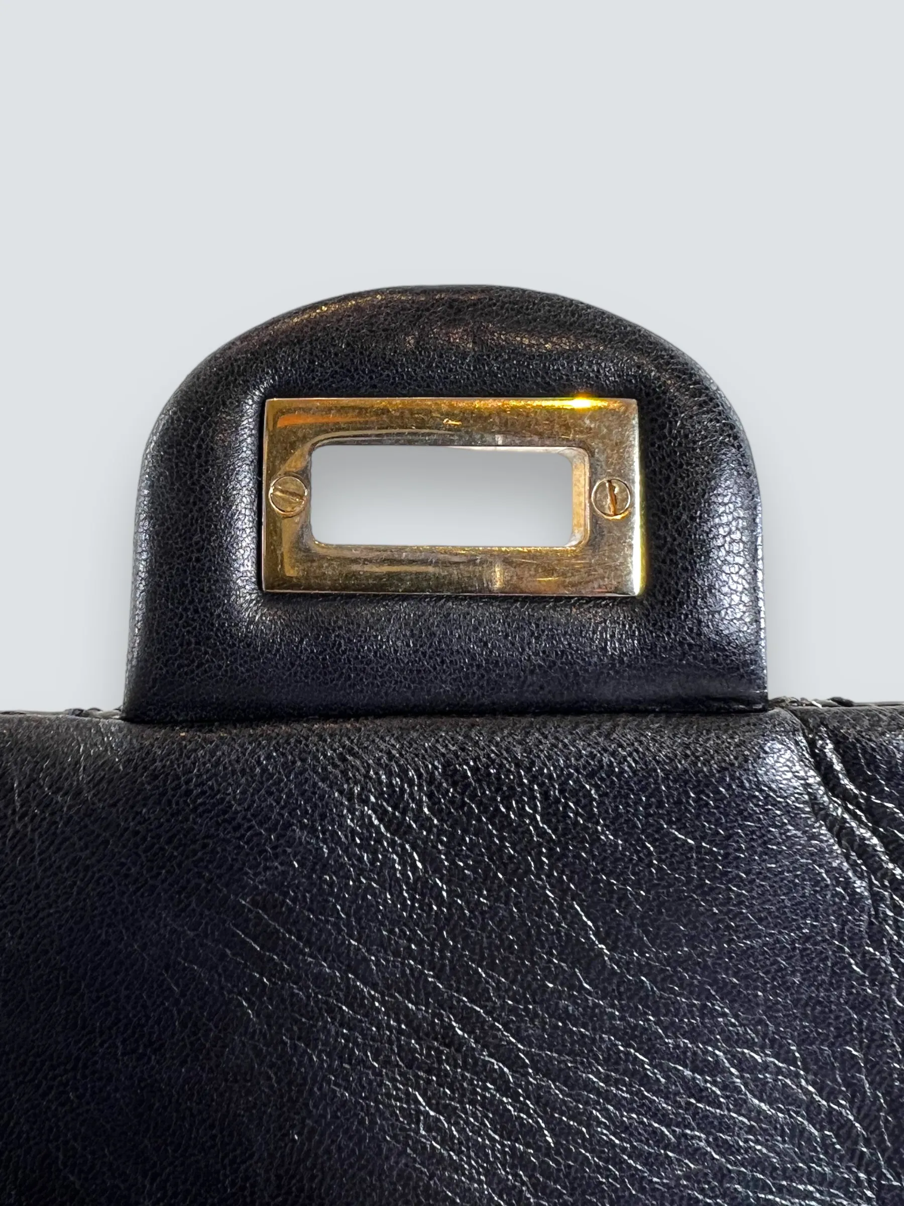Chanel Navy Patent Leather Double Compartment Reissue 2.55