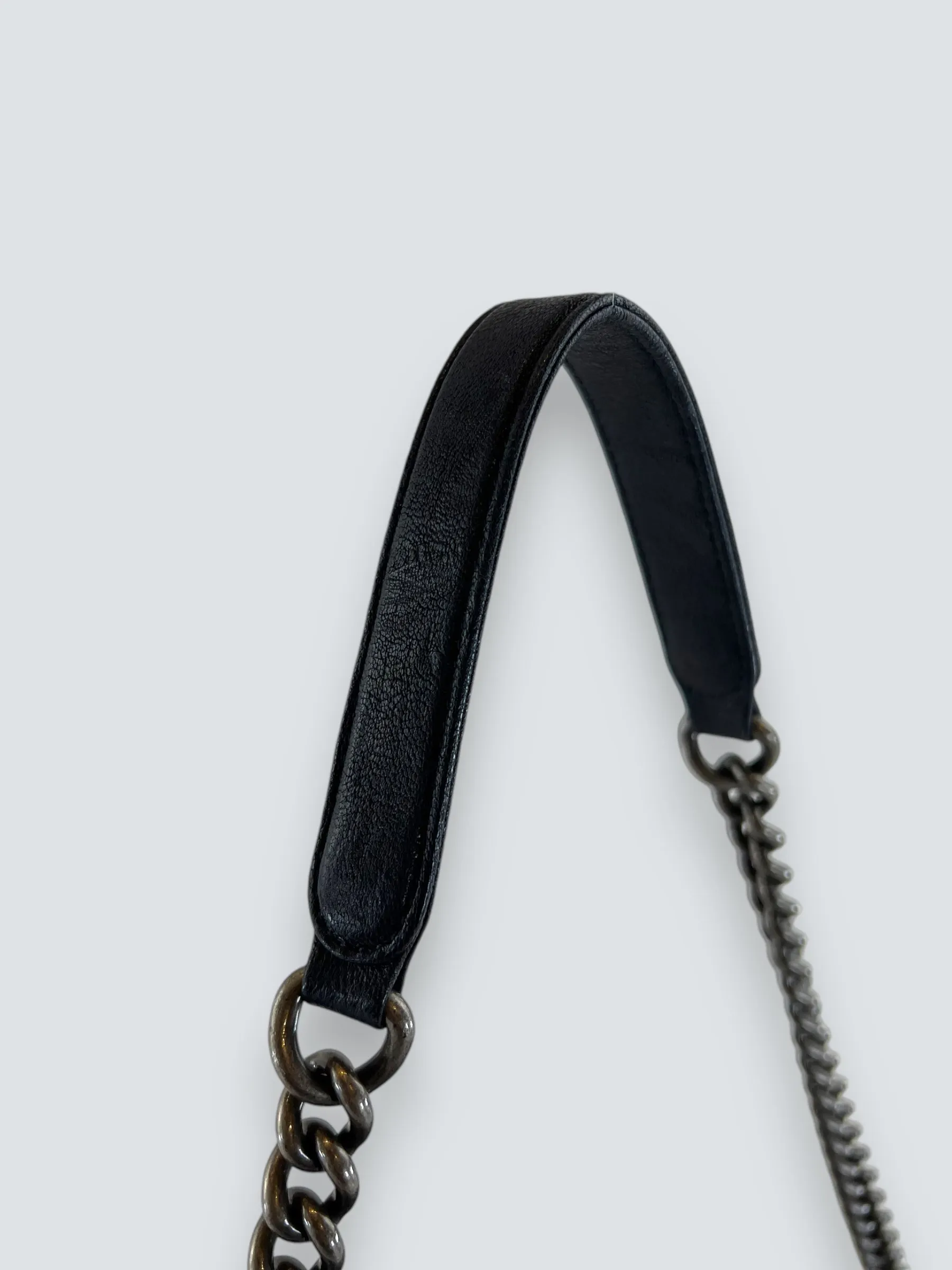 Chanel Navy Quilted Lambskin Leather Shoulder Bag
