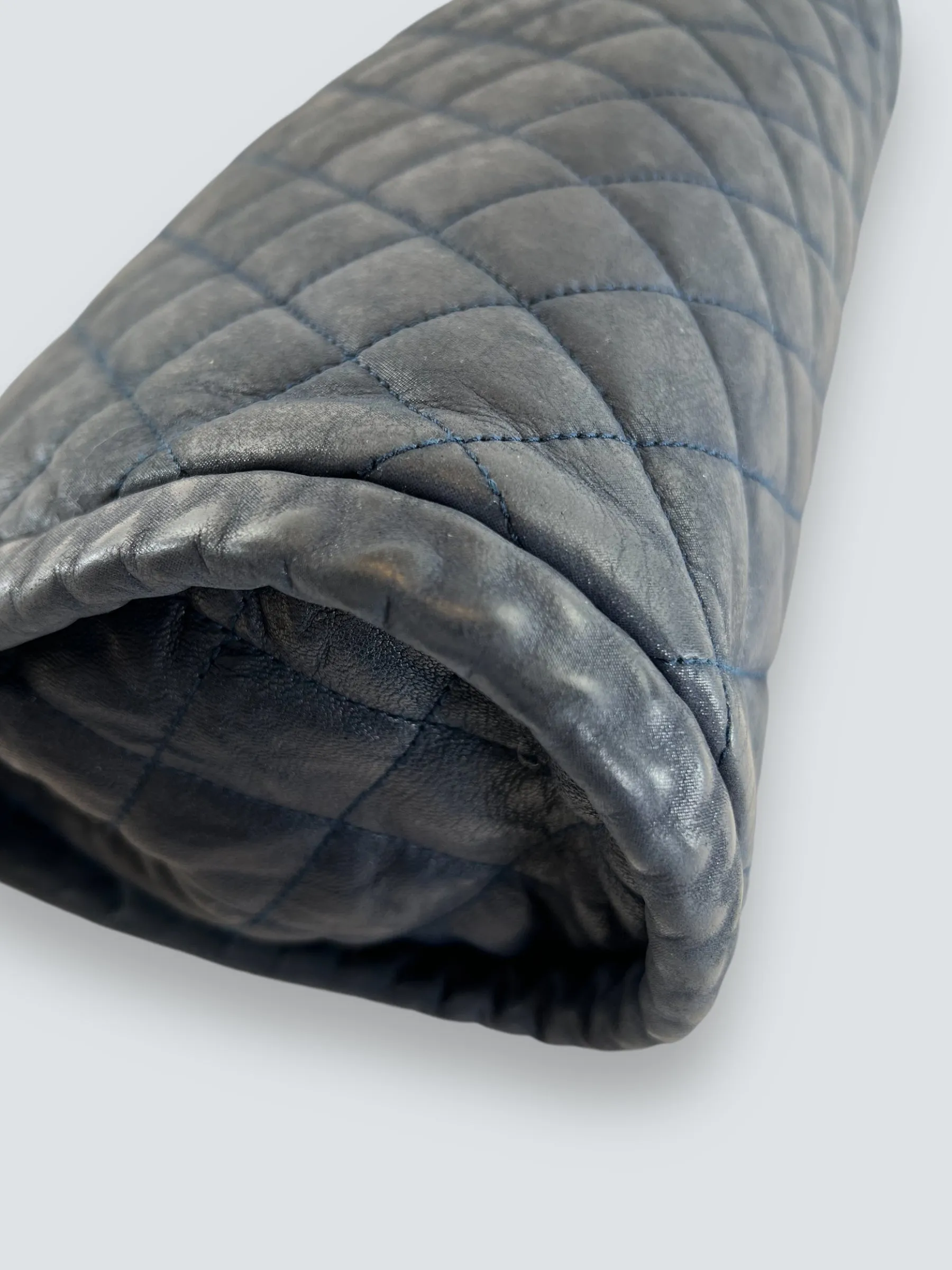 Chanel Navy Quilted Lambskin Leather Shoulder Bag