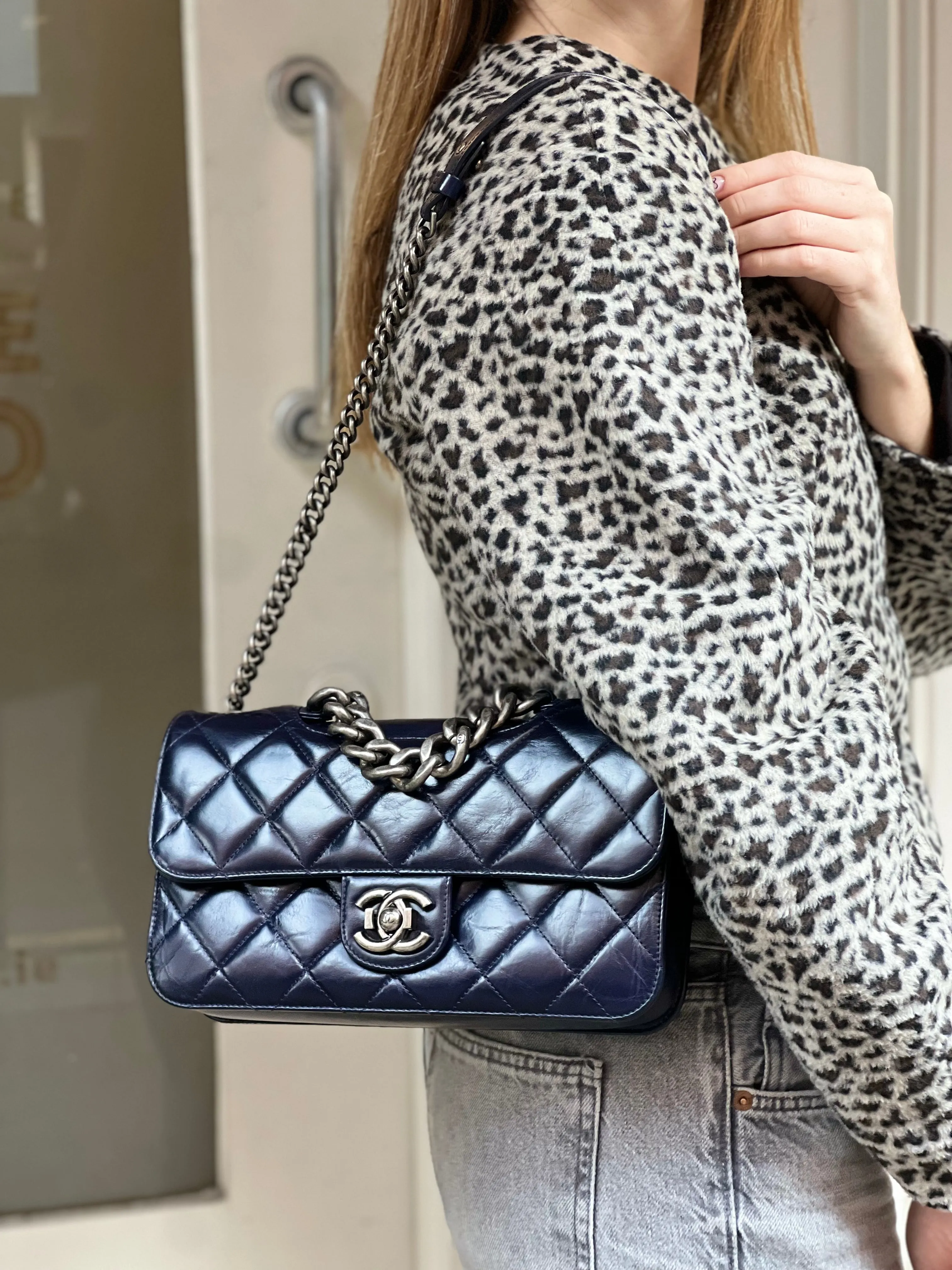 Chanel Perfect Edge Navy Blue Bag