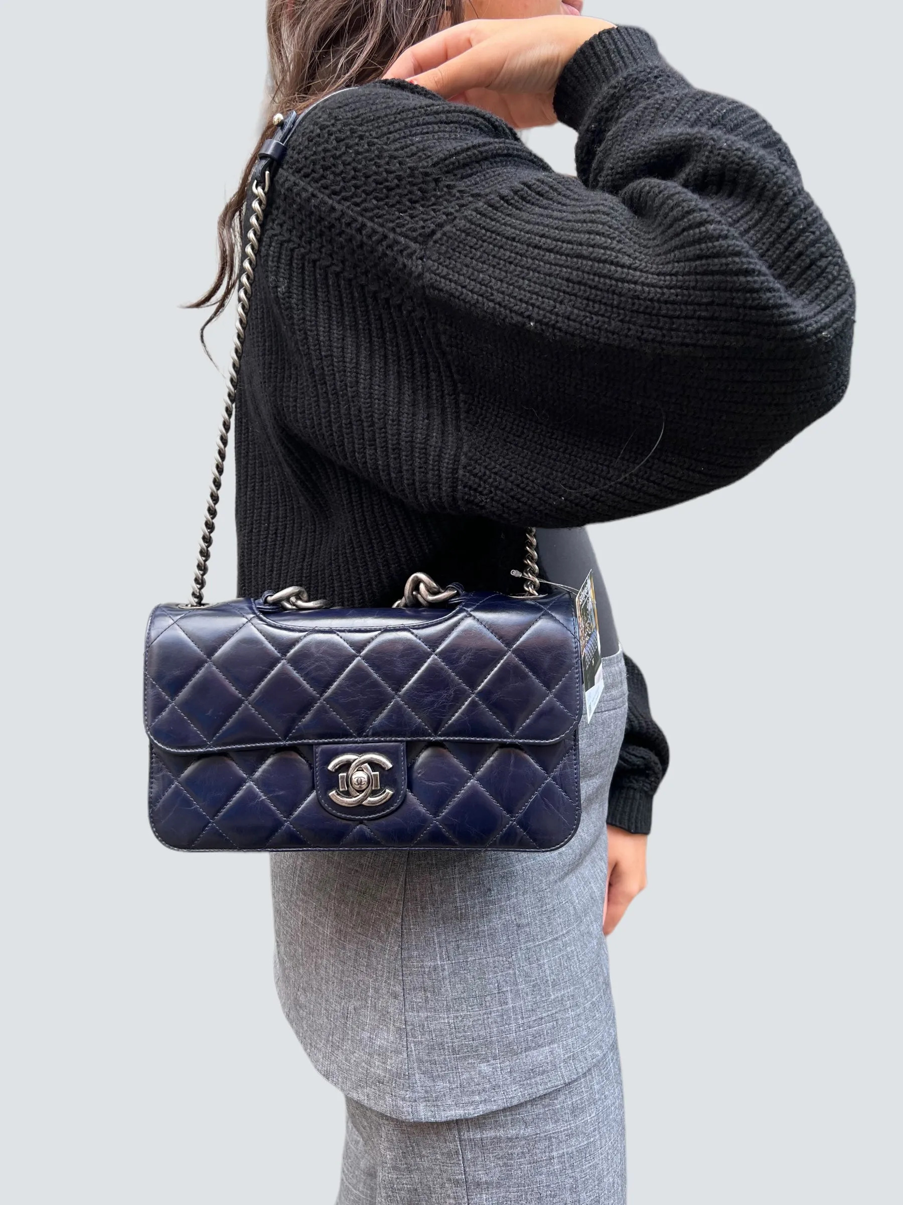 Chanel Perfect Edge Navy Blue Bag