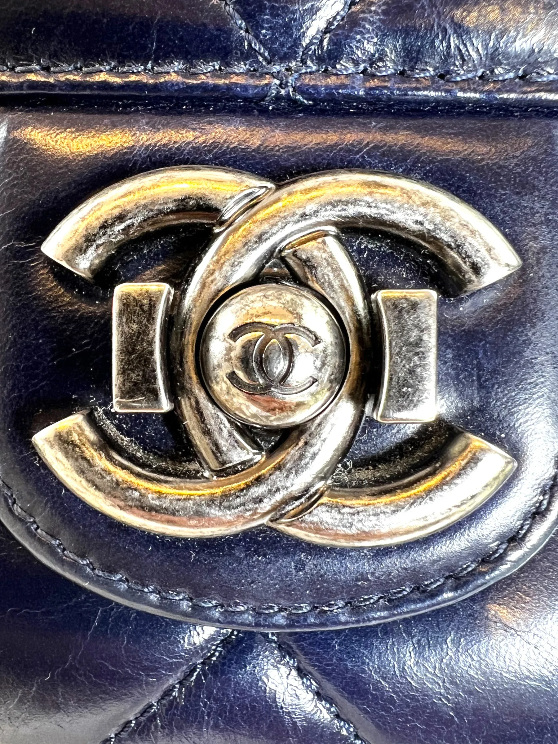 Chanel Perfect Edge Navy Blue Bag