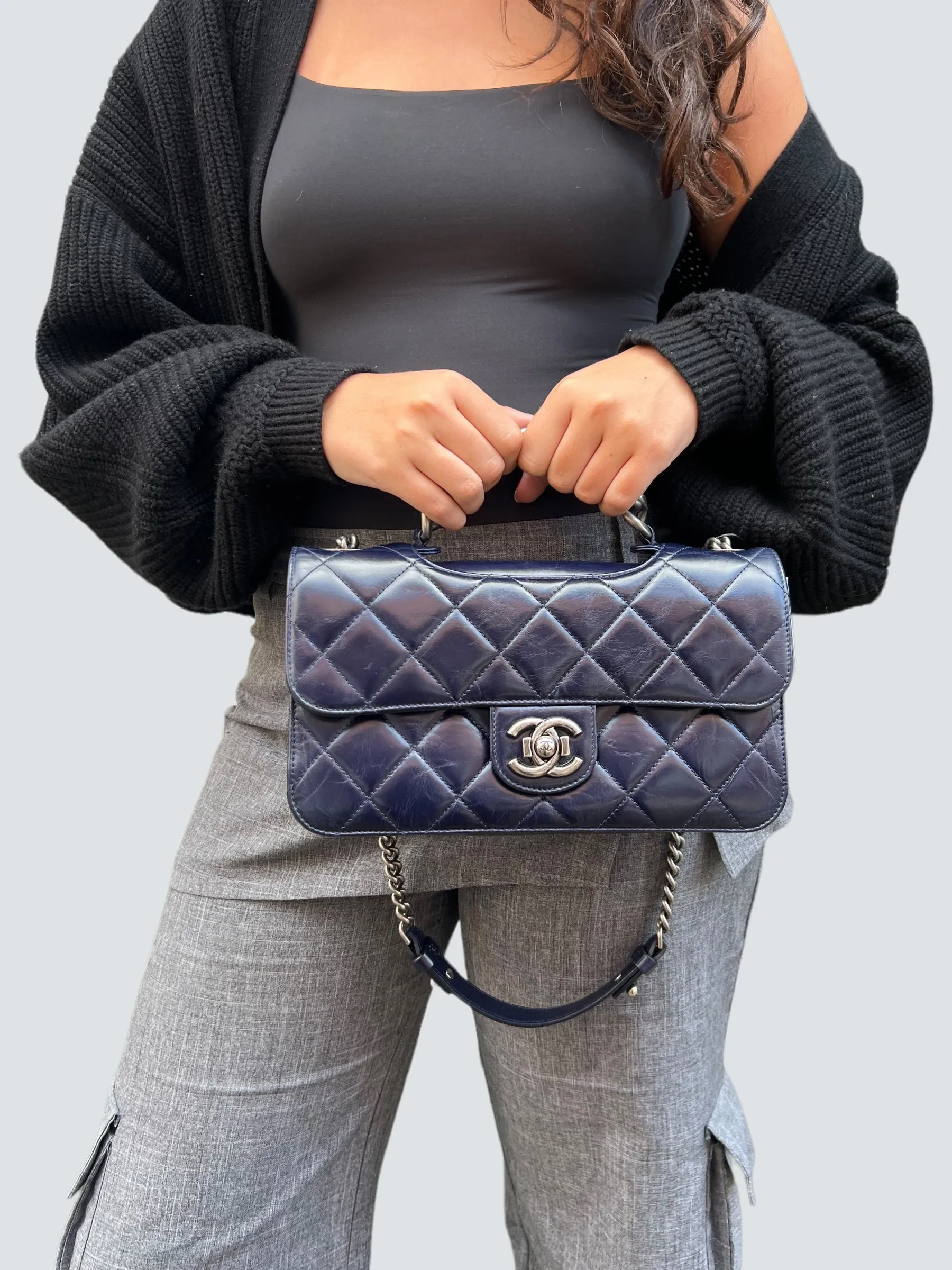 Chanel Perfect Edge Navy Blue Bag