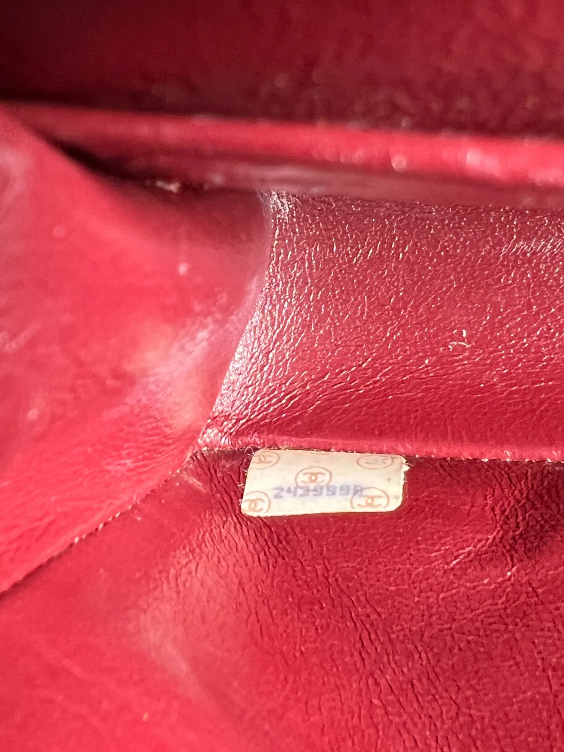 Chanel Vintage Black Lambskin Leather Medium Double Flap