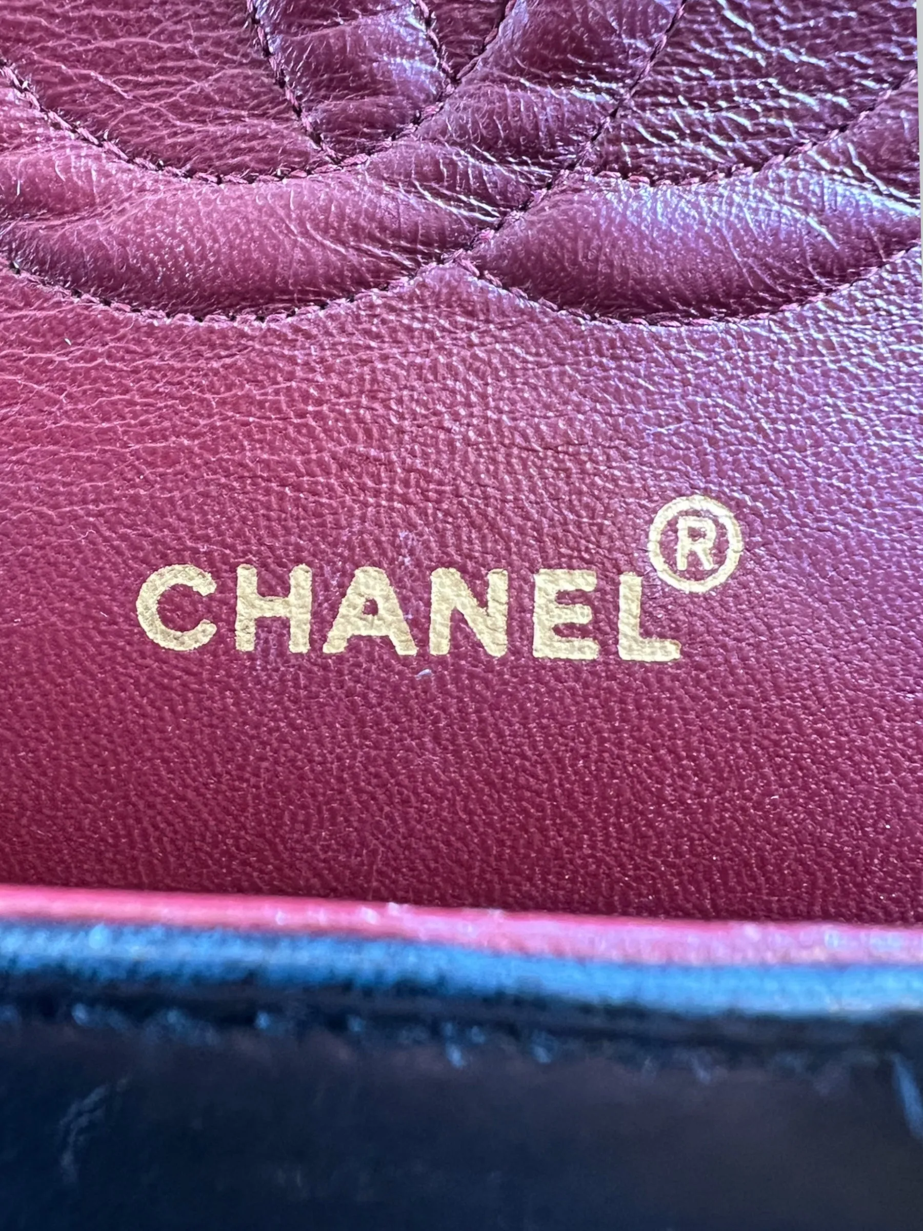 Chanel Vintage Black Lambskin Leather Medium Double Flap