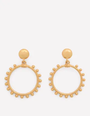 Circle Ring Earrings-Gold
