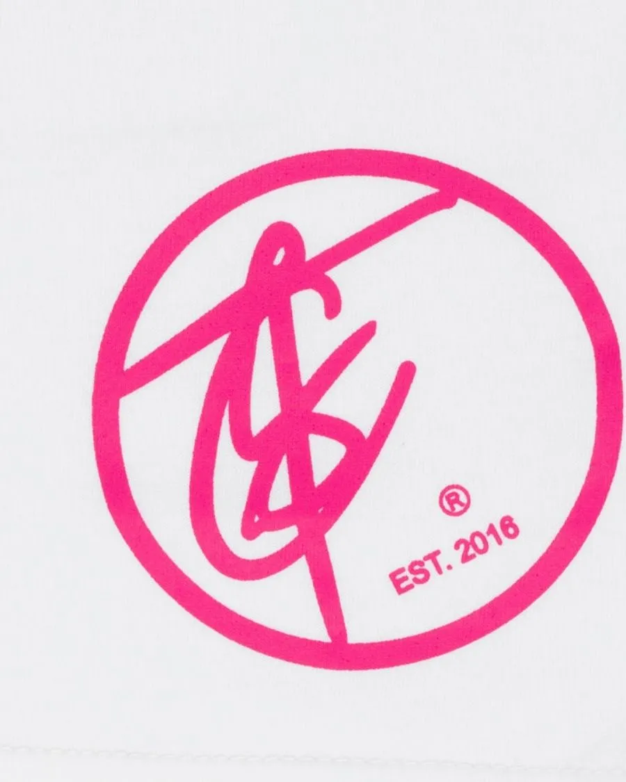 Classic White PINK Miami Travel Tee