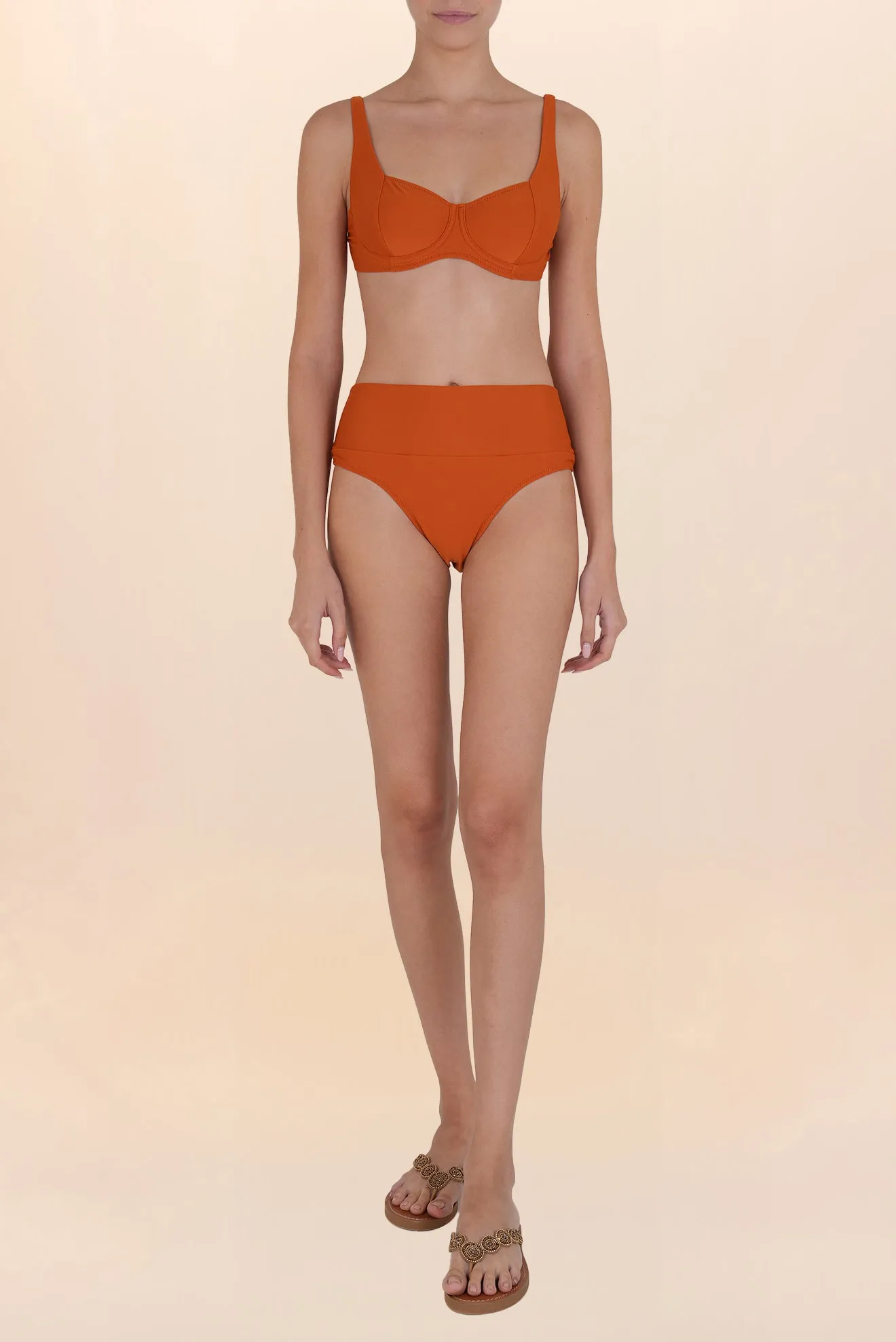 Corset Bikini Top Fox Orange