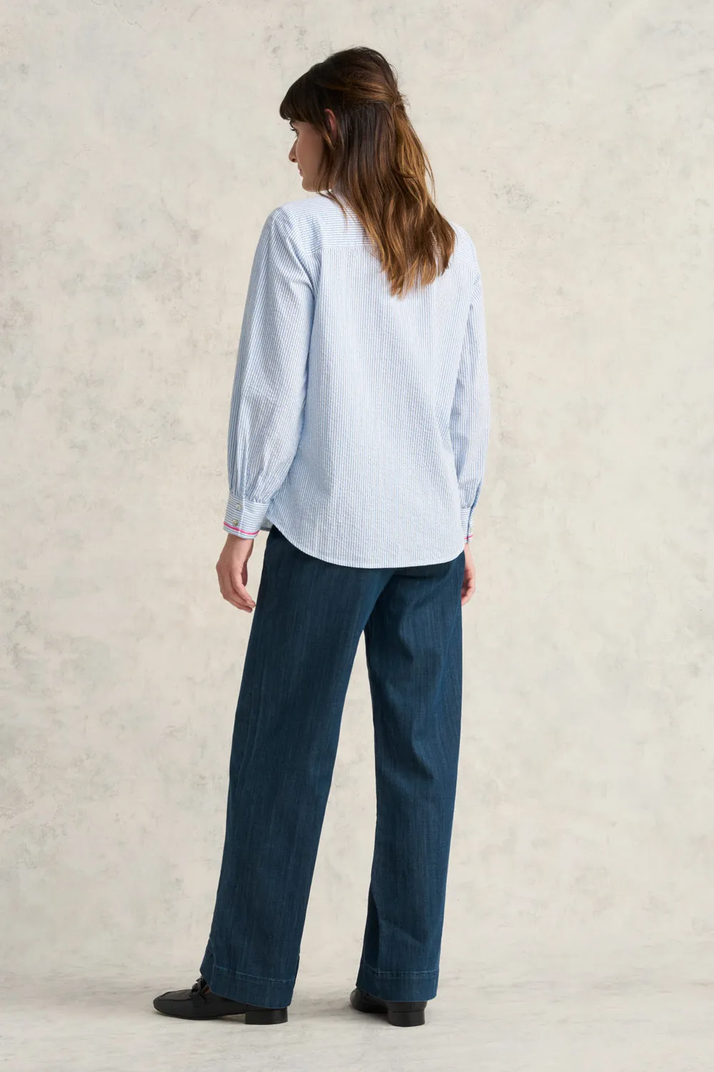 Cotton Seersucker Shirt - Jean