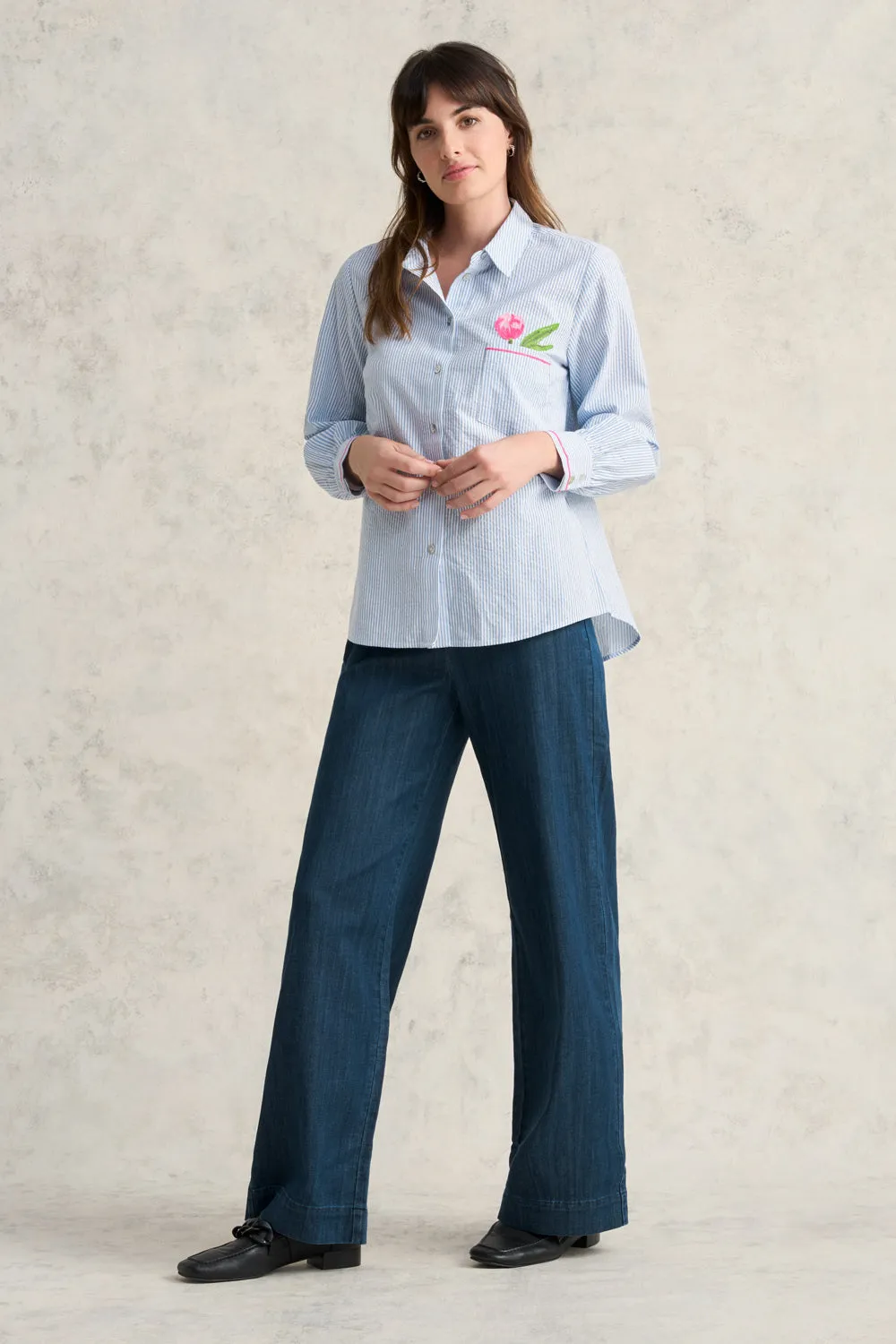 Cotton Seersucker Shirt - Jean