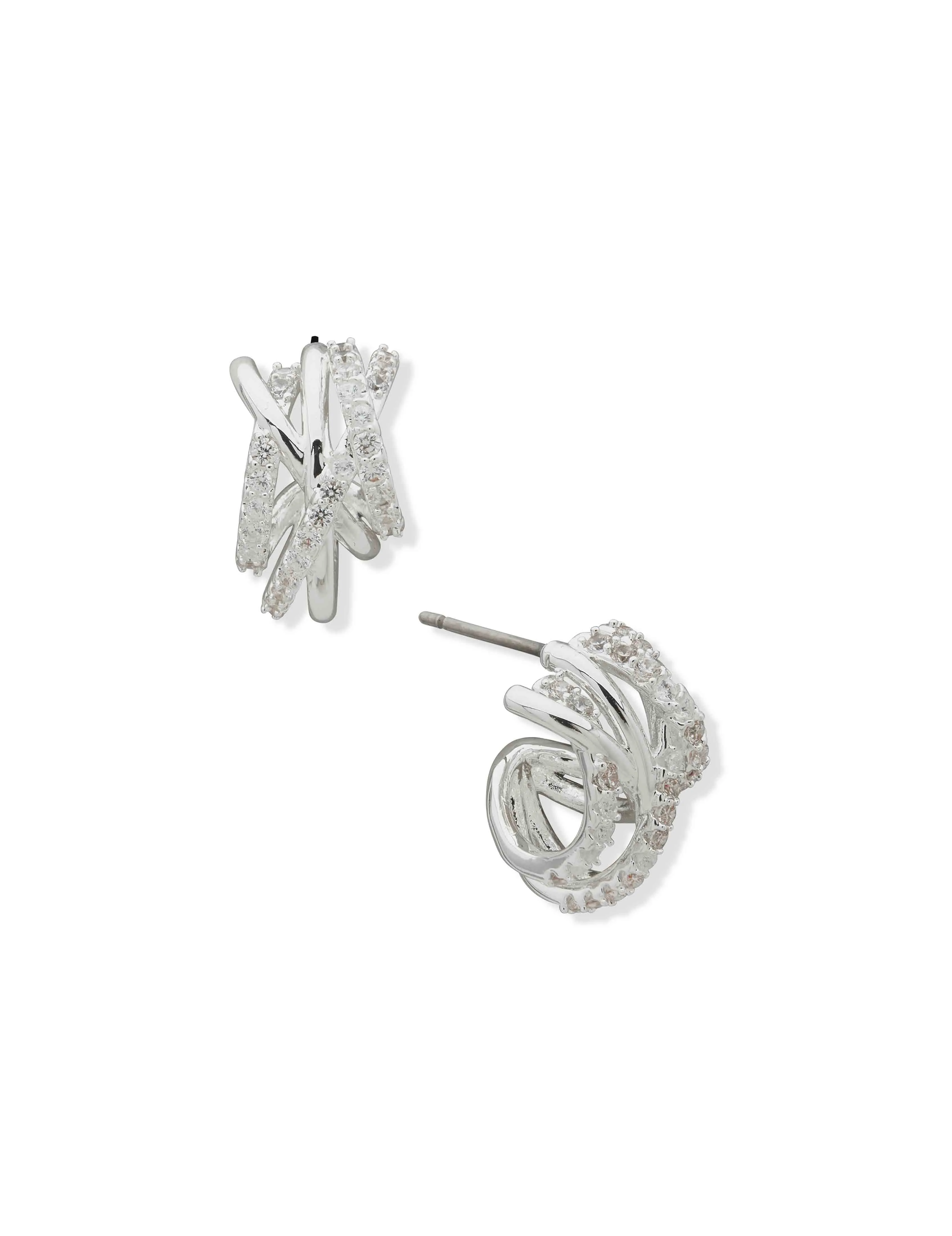 Criss Cross Huggie Earring