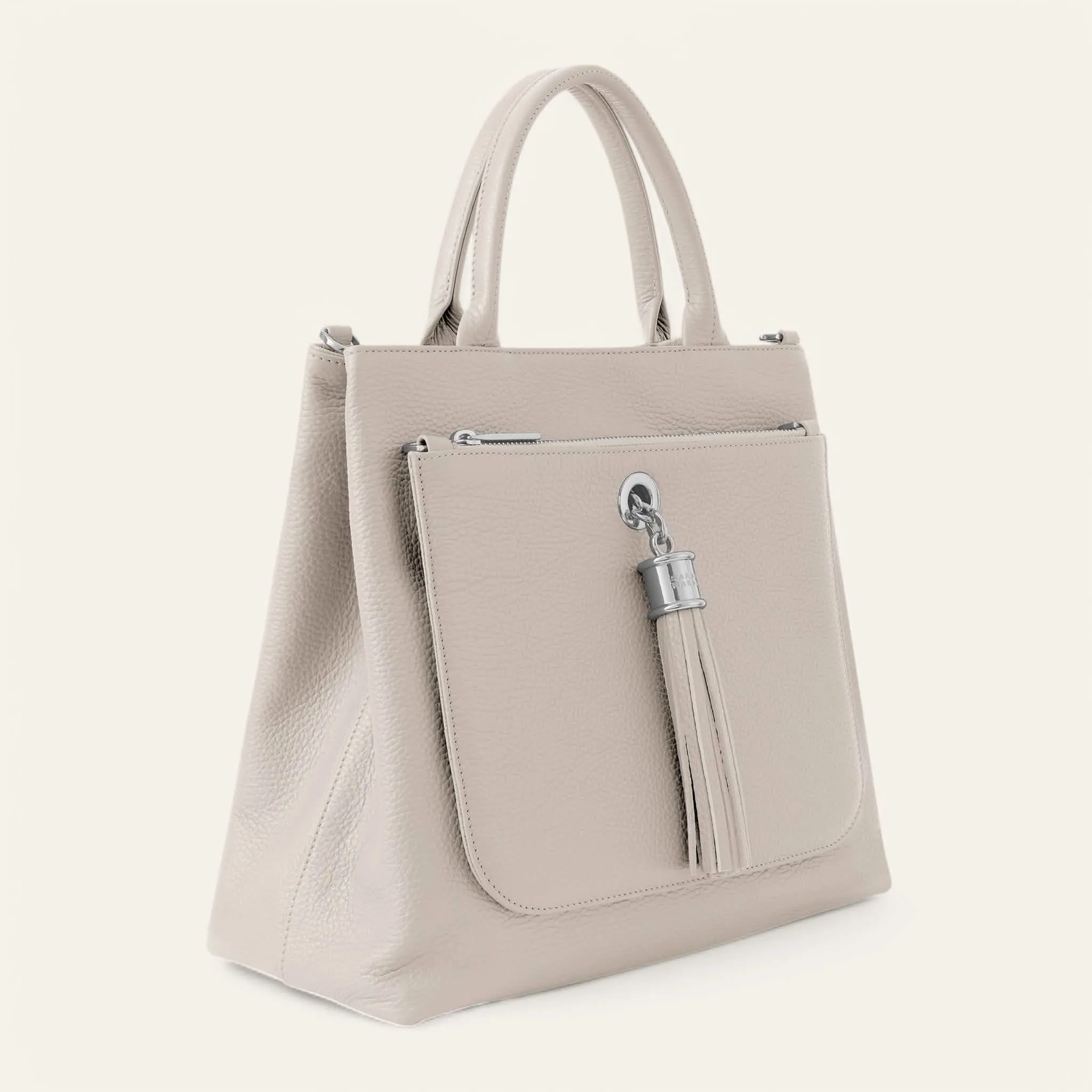 Dahlia Tote | Porcelain with Silver hardware