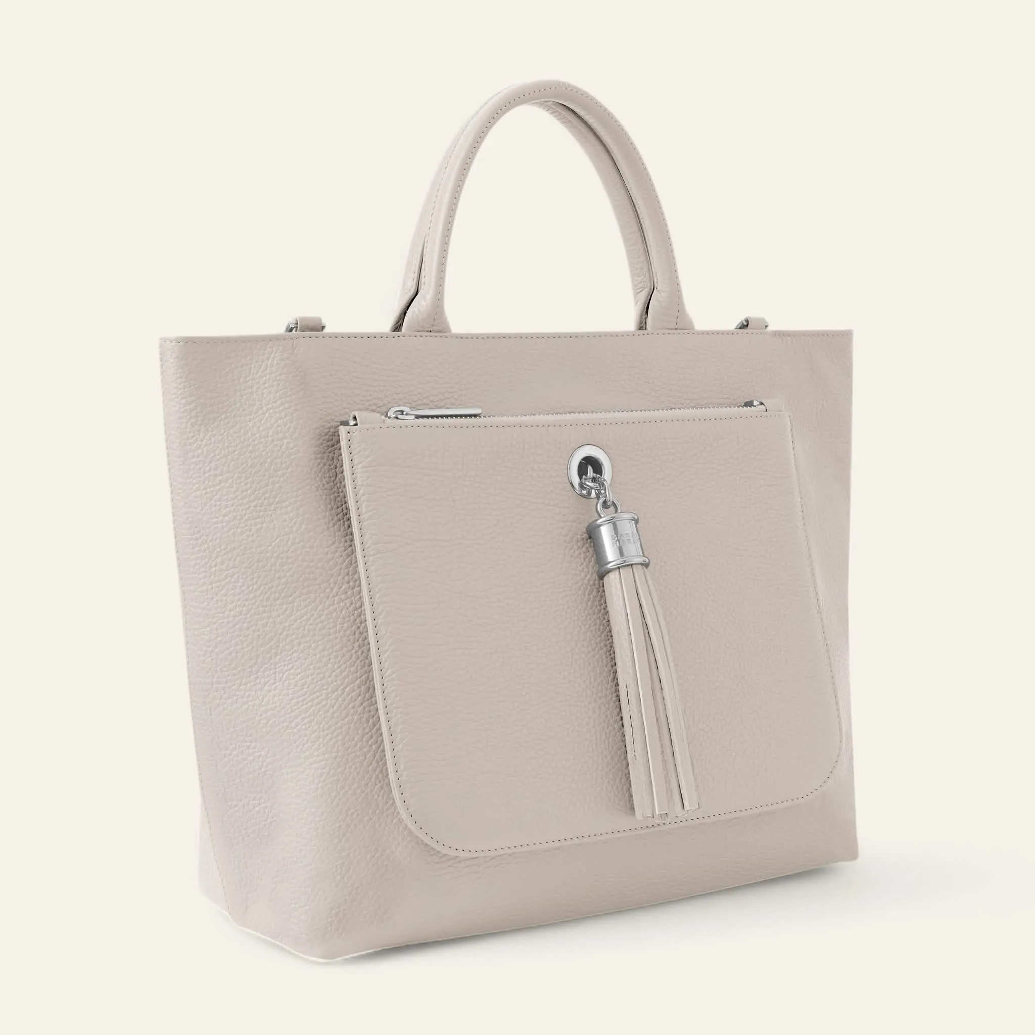 Dahlia Tote | Porcelain with Silver hardware