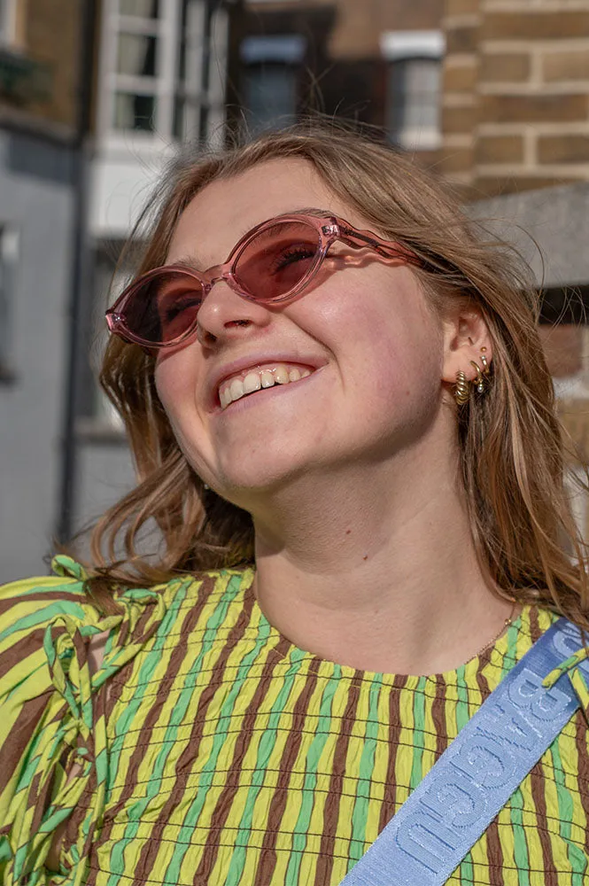 Damson Madder Wavy Pink Sunglasses