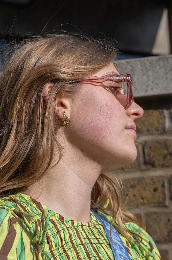 Damson Madder Wavy Pink Sunglasses